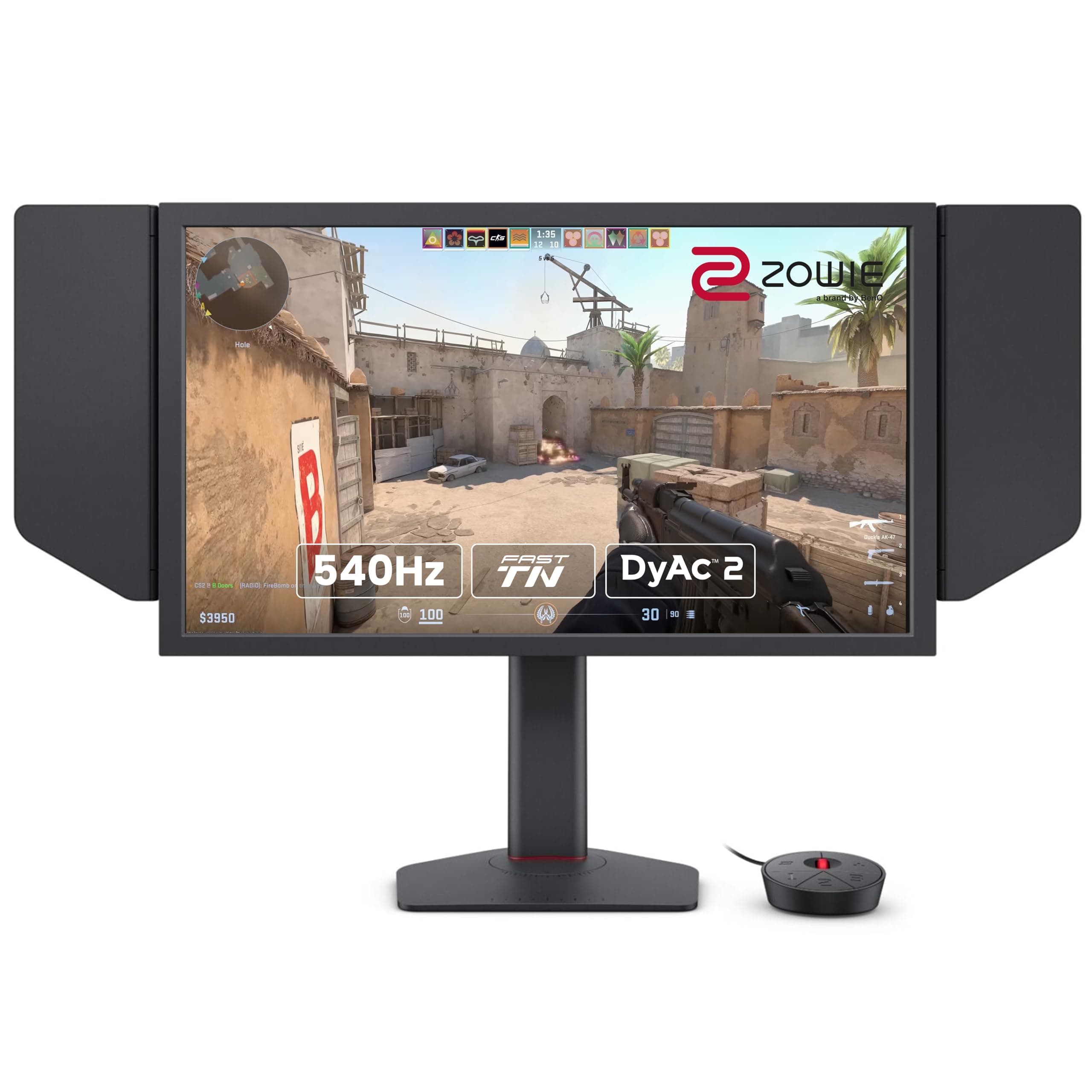 Zowie XL2586X | 24.1 | Fast TN 540Hz Gaming Monitor for Esports | Motion Clarity DyAc2 | 1080p | XL Setting to Share | Shielding Hood | New Industrial Grade Ball Bearing Height Adjustment