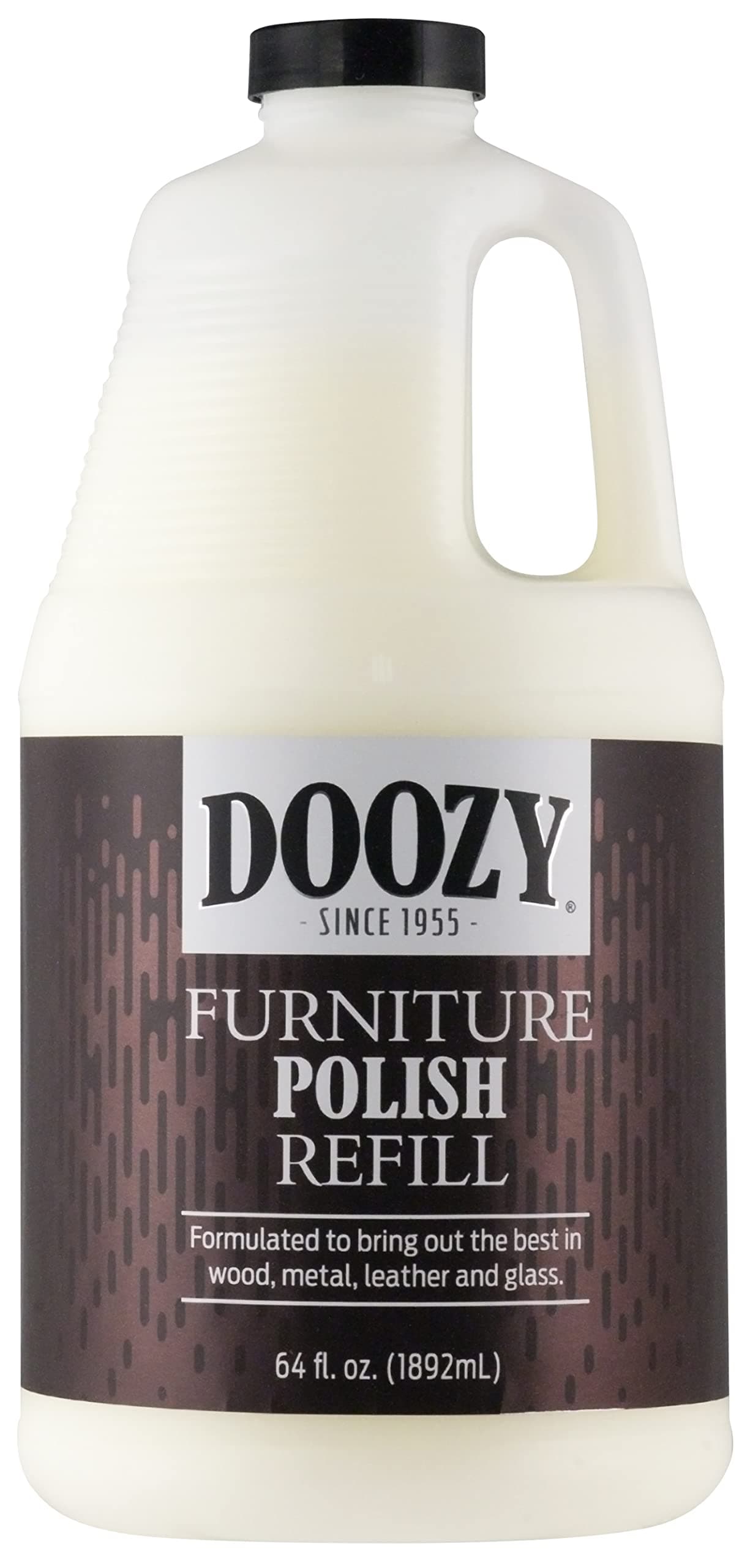 Doozy 64 oz Furniture & Cabinet Polish for All Wood & Metal, Leather & Glass - Oak, Teak, Dark & Light Wood - Best to Clean, Restore, Protect, Shine & Conceal Fine Surface Scratches