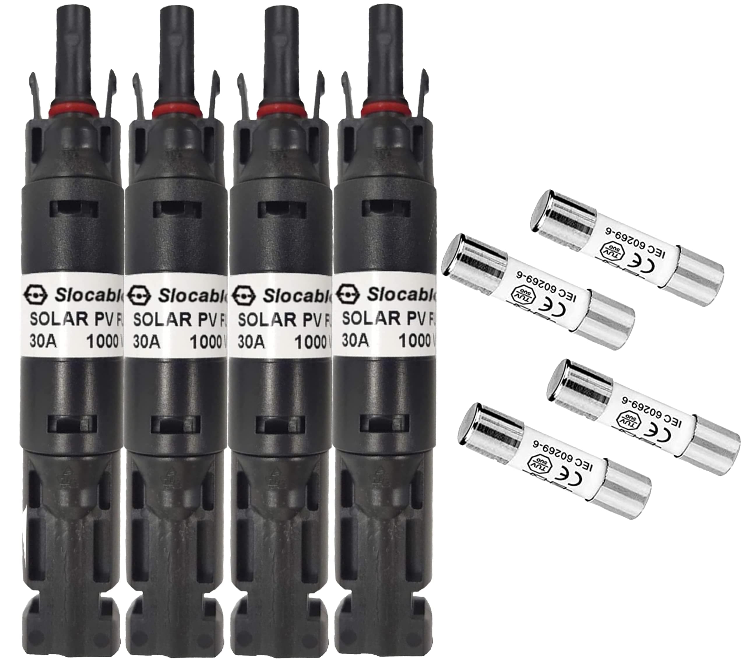 Solar Odyssey 30A Solar PV in-Line Fuse Holder Waterproof w/Fuse 30 Amp Pack of 4
