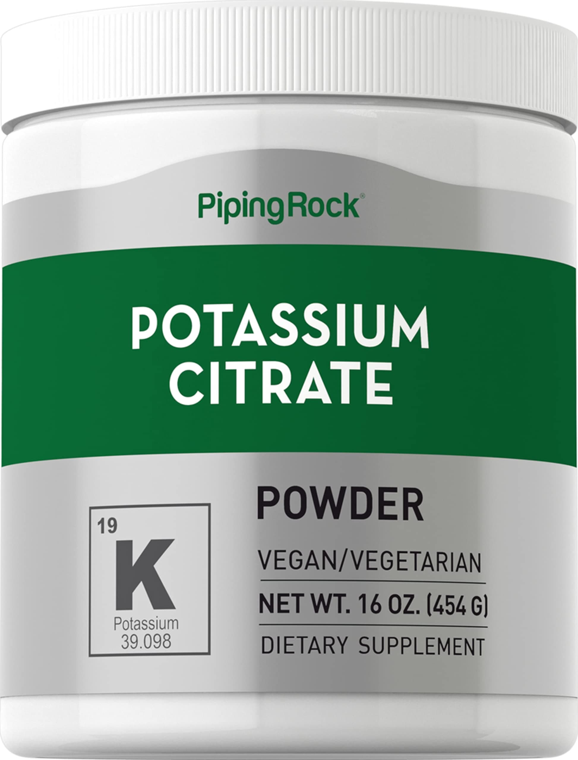 Piping Rock Potassium Citrate Powder | 16 oz | Vegan, Vegetarian, Non-GMO, Gluten Free Supplement |