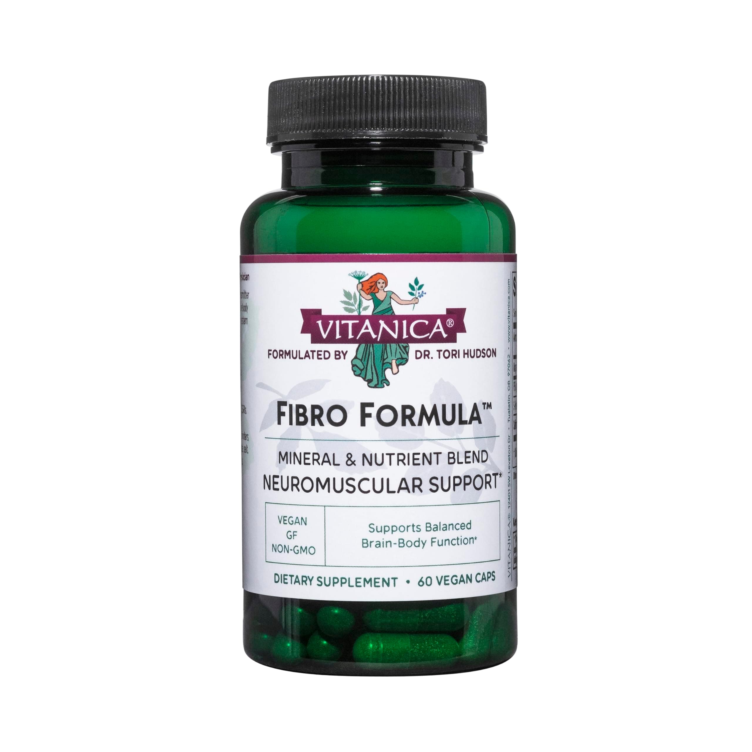 Fibro Formula, Fibromyalgia Relief Support, Saffron Extract 60mg, 5 HTP 100mg, Pea 300mg, Dr Formulated Neuro Muscular Support Supplement, Vegan, Non-GMO, 60 Capsules