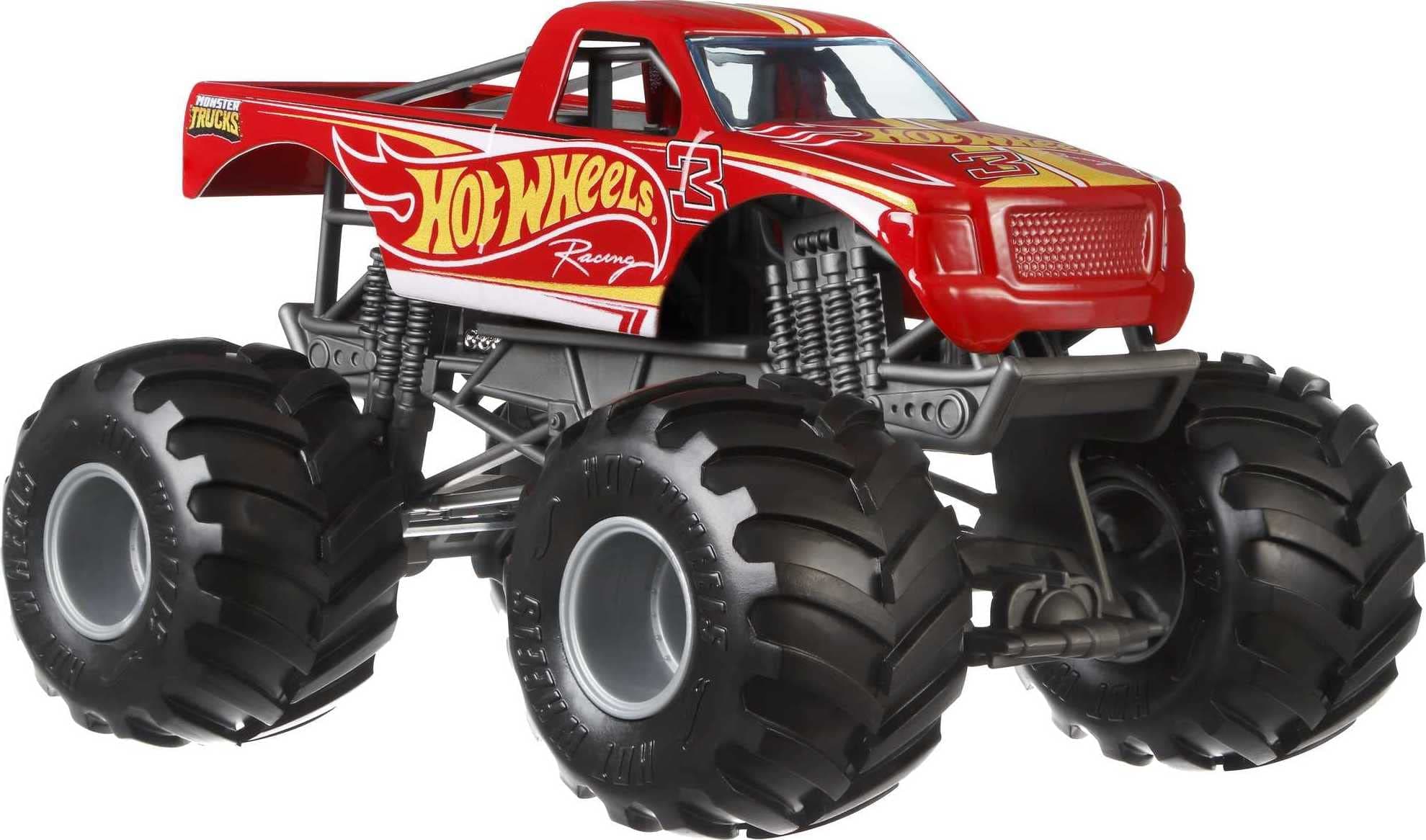 Hot Wheels Monster Trucks 1:24 Scale Assortment for Kids Age 3 4 5 6 7 8 Years Old Great Gift Toy Trucks Large Scales