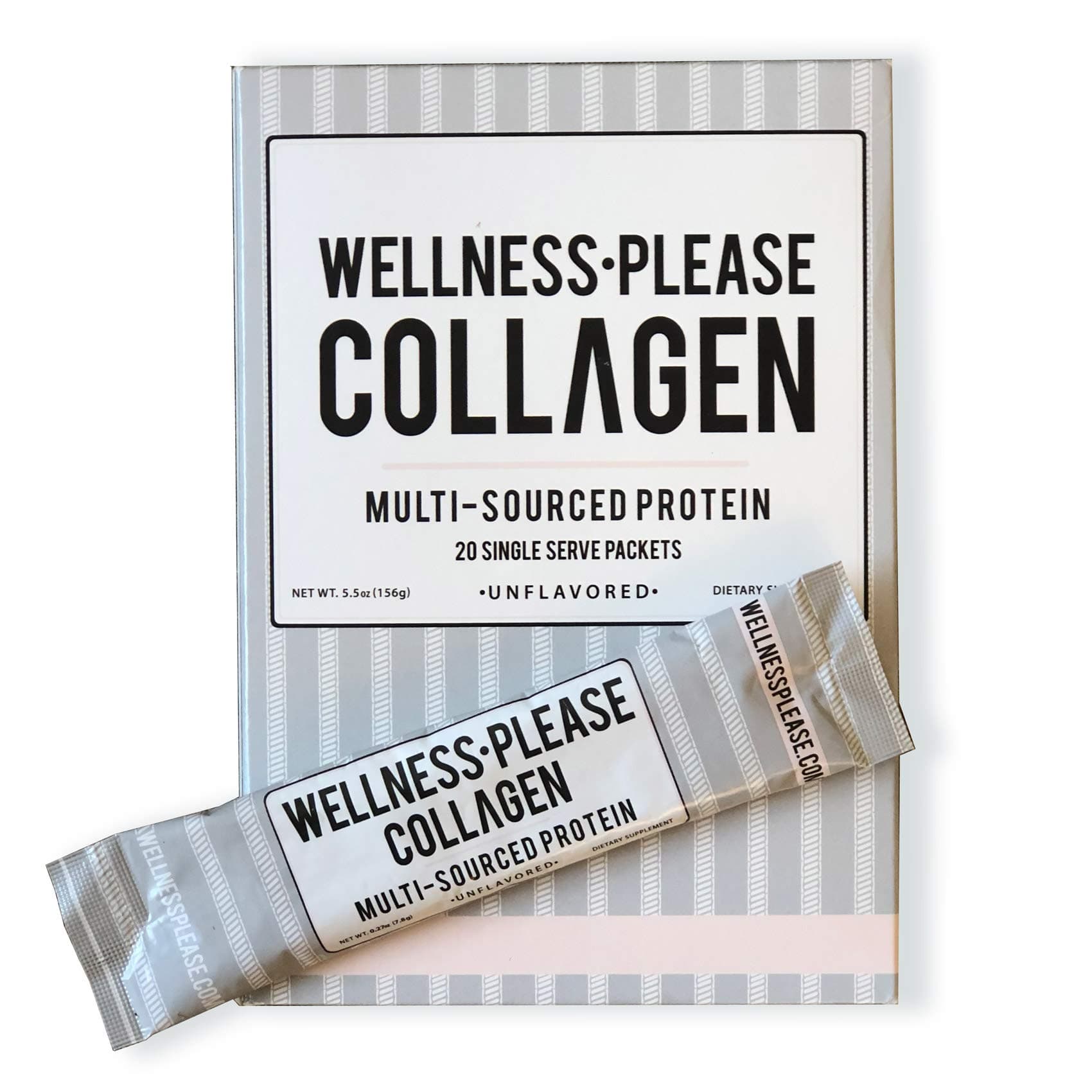 Wellness Please Multi-Collagen Stick Packs, Type I, II, III, V, and X, Provide More Benefits! with 18 Amino Acids | Bulletproof Collagen, 2 Bone Broth Types, Help Gut, Joints, Skin, Metabolism