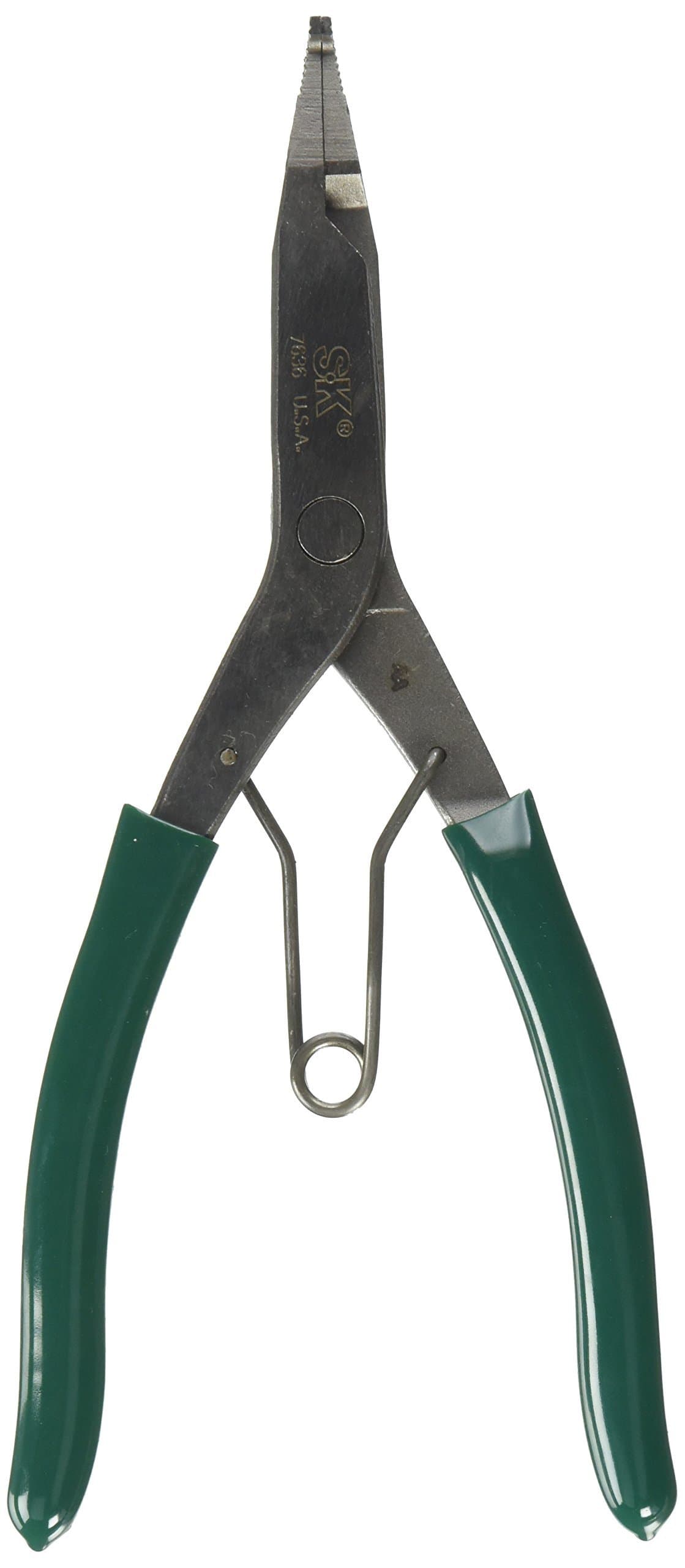 Tools USA 9" Long, Angled Tip, 1.75" Capacity, Compound Lock Ring Pliers | 7636
