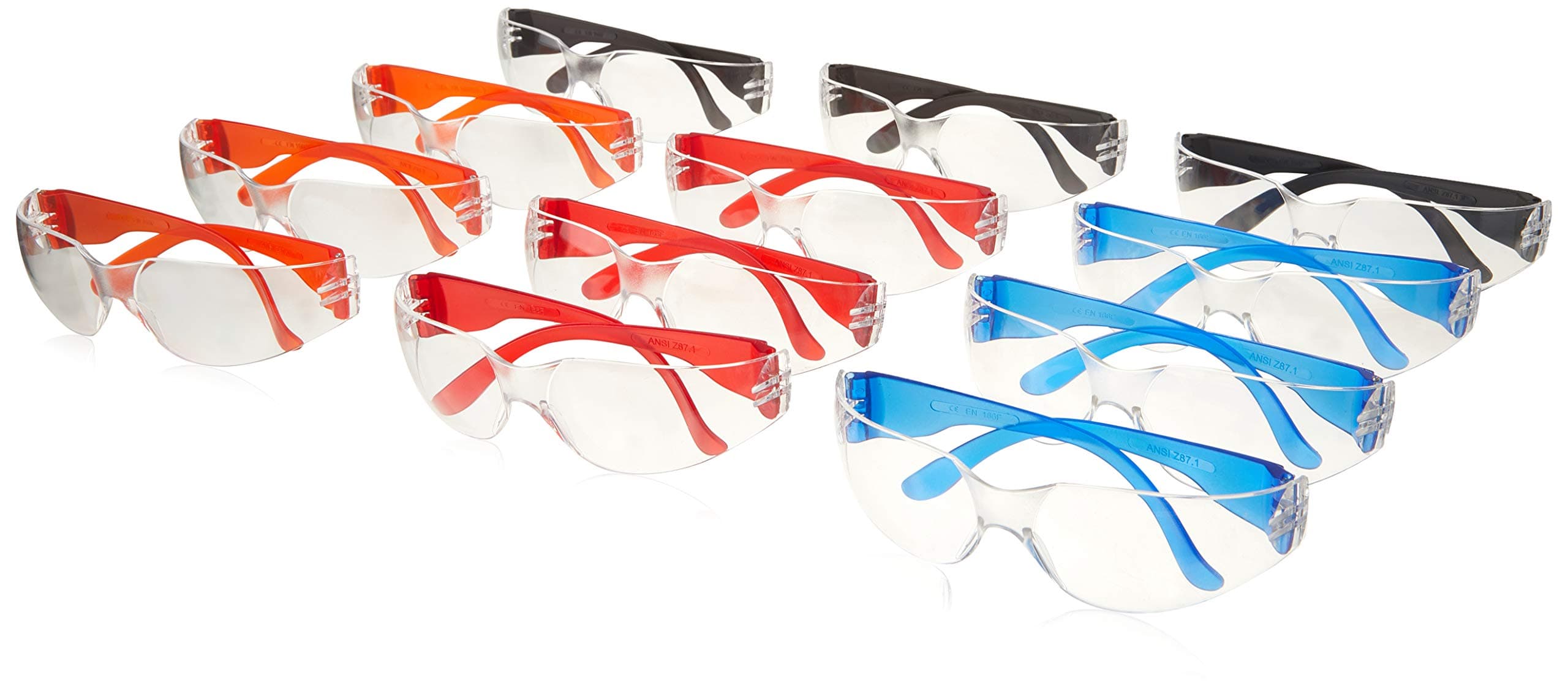 Ultimate UV Protection, Scratch Resistant Clear Lenses Safety Glasses, Pack of 12