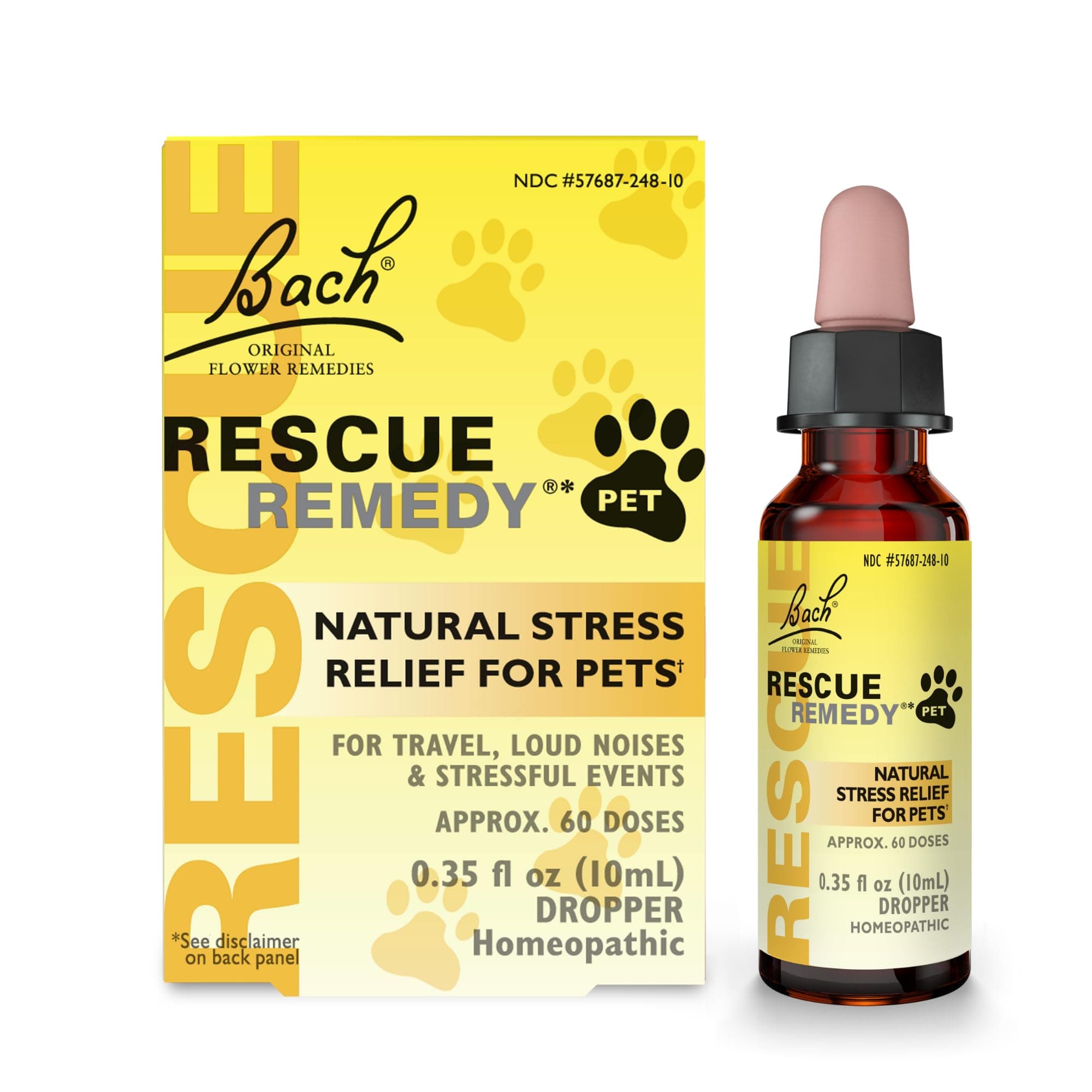 Remedy Pet Dropper - 10mL - Stress & Tension Support for Dogs & Cats with Bach Natural Flower Essences - Sedative-Free, Homeopathic Liquid Formula - For All Breeds, Ages & Weights