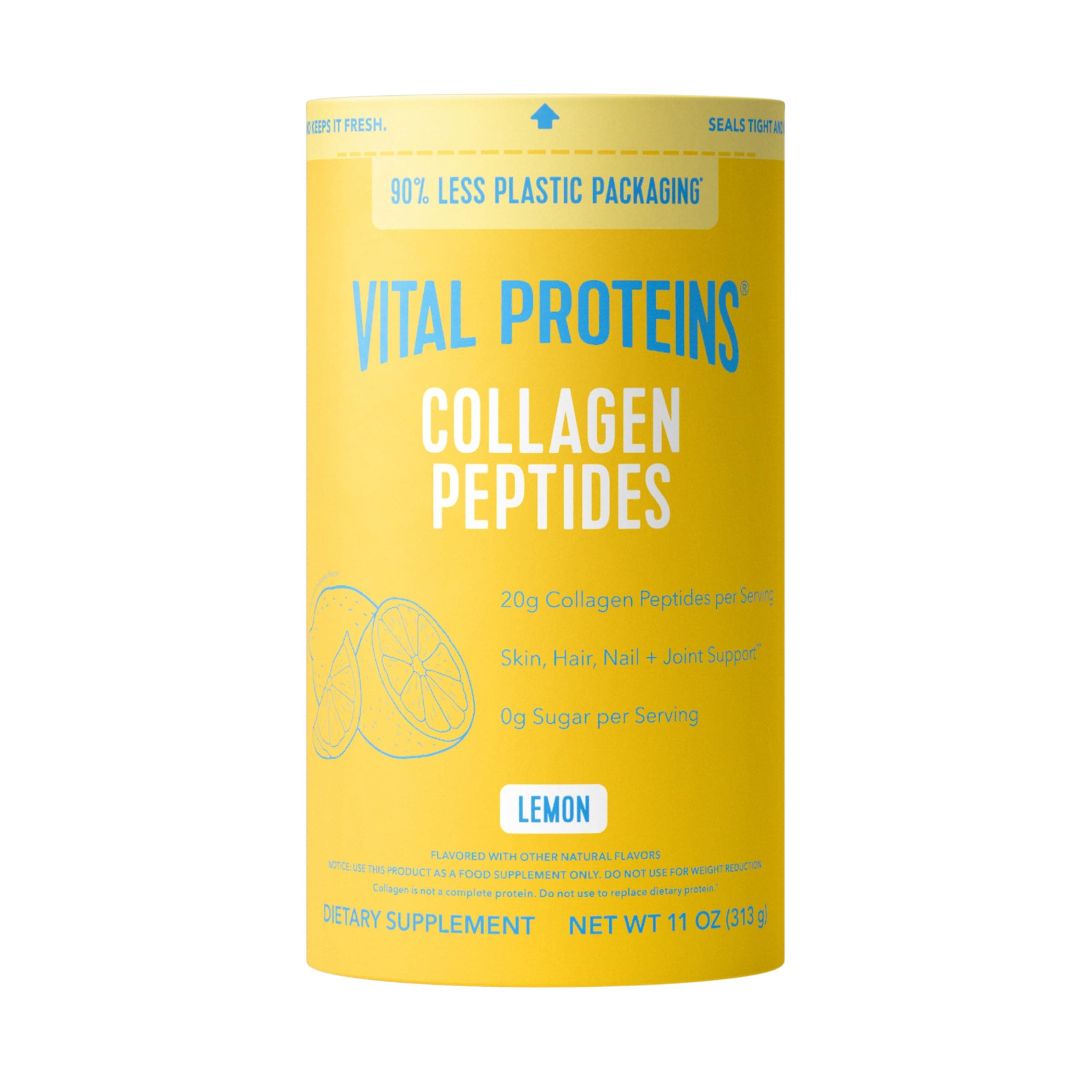 Collagen Peptides Powder, Collagen Supplements, Hair & Skin Health, 14 Servings, Lemon