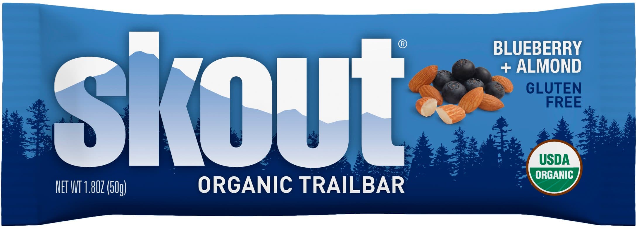 Skout Organic Blueberry Almond Trailbar (12x1.8oZ)