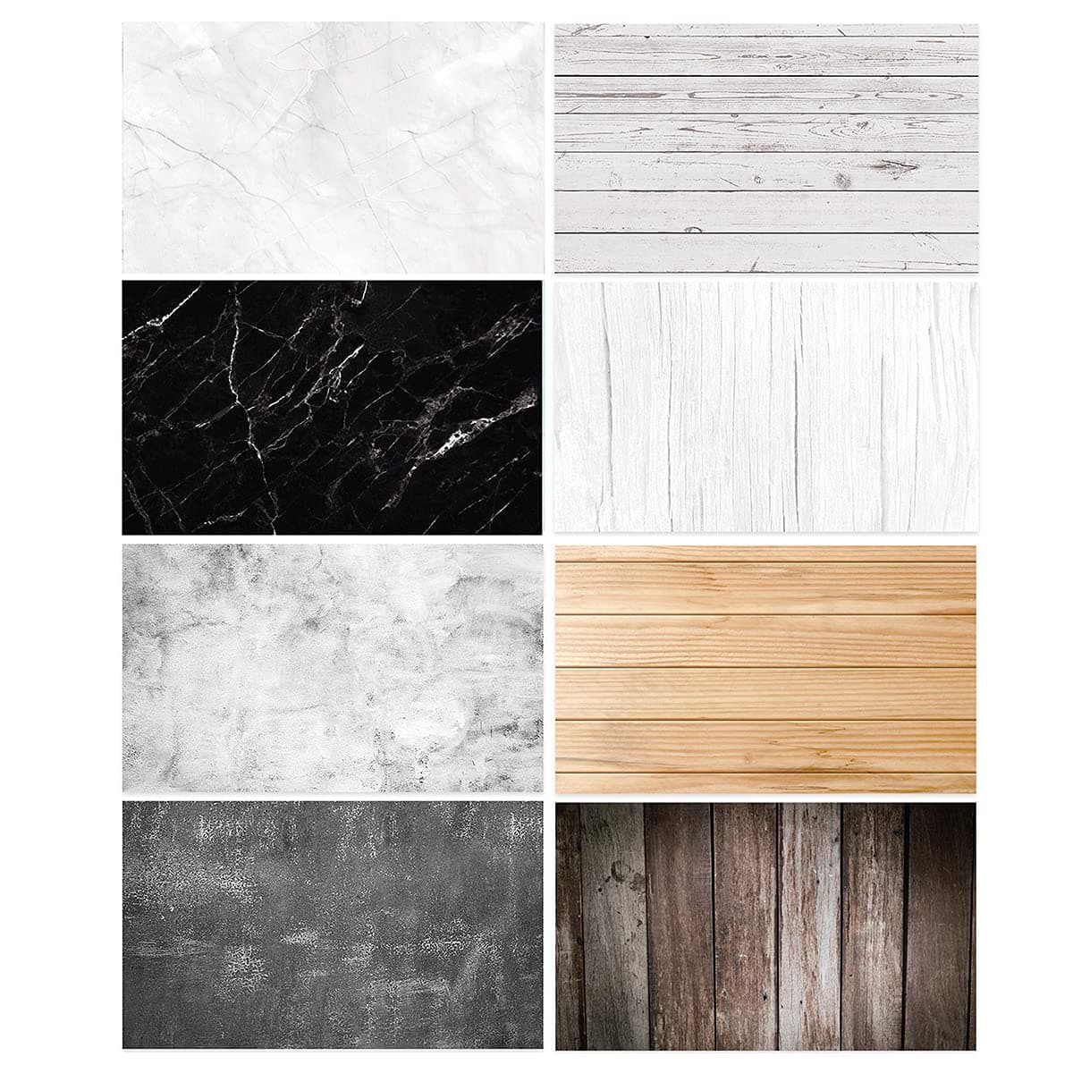 REHTRAD (Pack of 4) Double Sided Photography Backdrop for Food ,Flat Lay Photography Background , Photography Props for Jewelry Cosmetics Makeup Small Parts Props(22.83X34.64 inch) (Color 2)