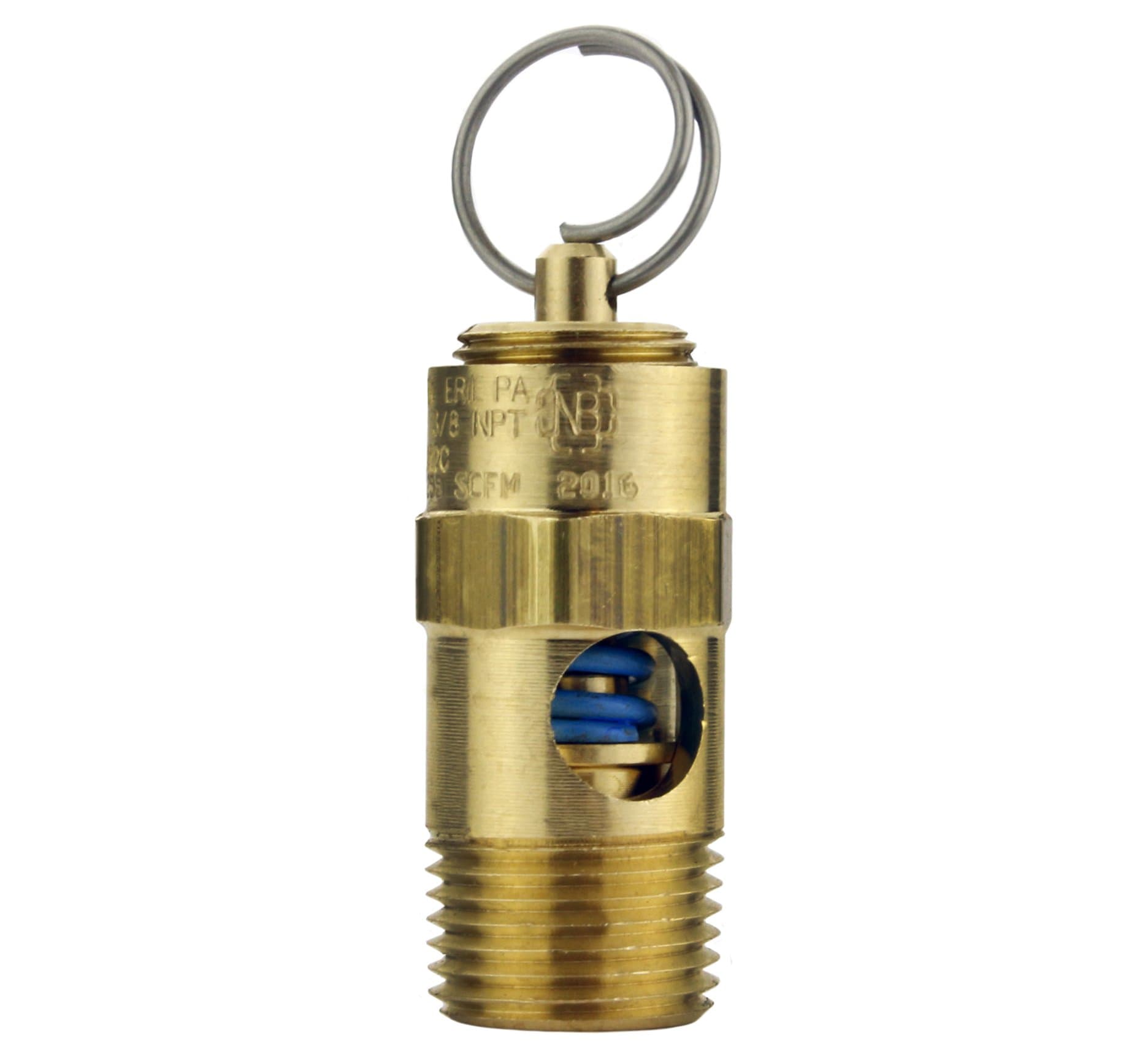 New 3/8" ASME Brass Safety relief Valve 200 PSI American made Compressed air 3/8 pop off valve