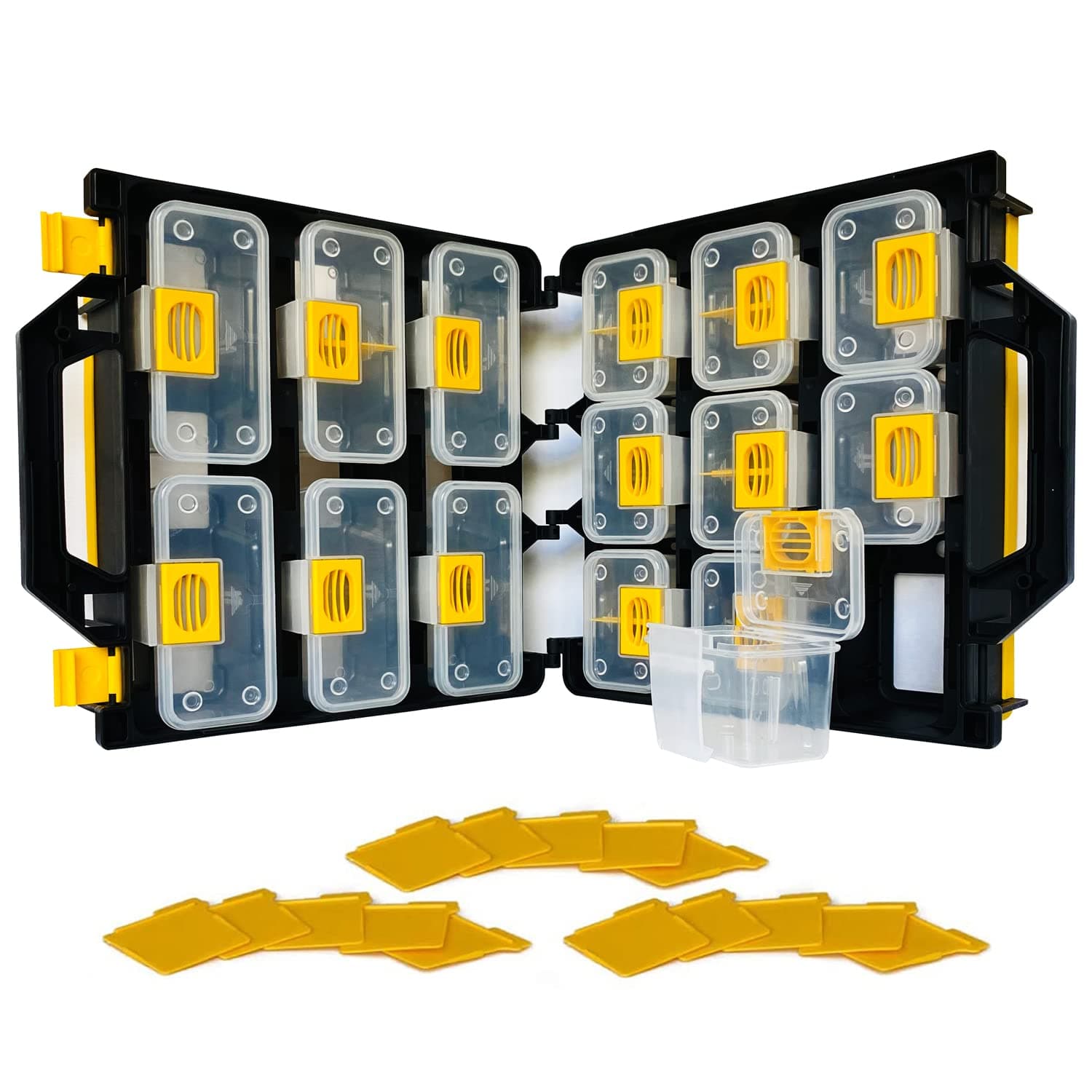 Hardware Tackle Box storage with Patented Removable Compartment Organizer and Reversible Carrying Case for Screws, Nuts and Bolts, WVE9420