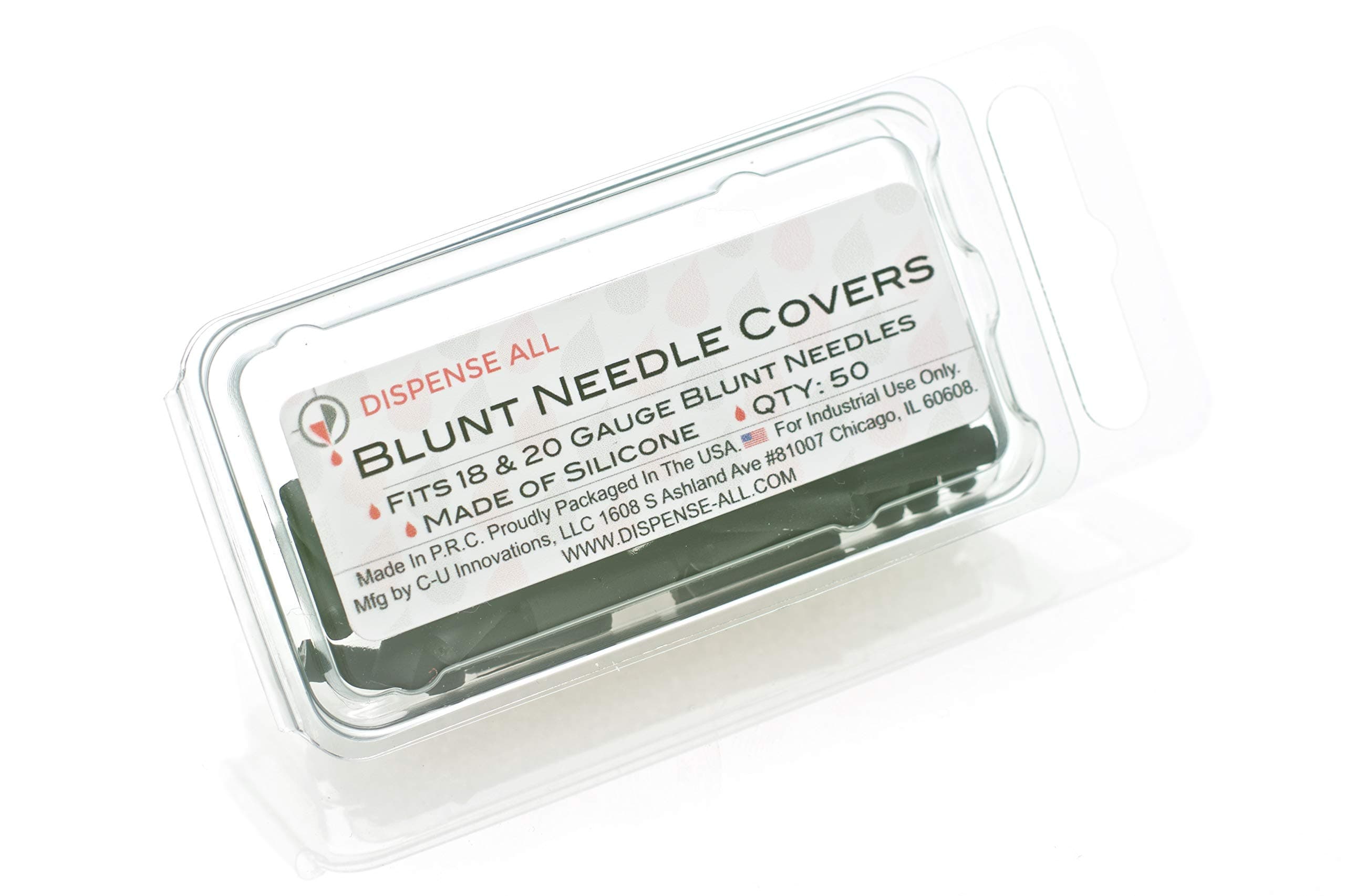 Dispense AllBlunt Needle Covers, Black, Fits 18 & 20 Gauge (Qty 50)