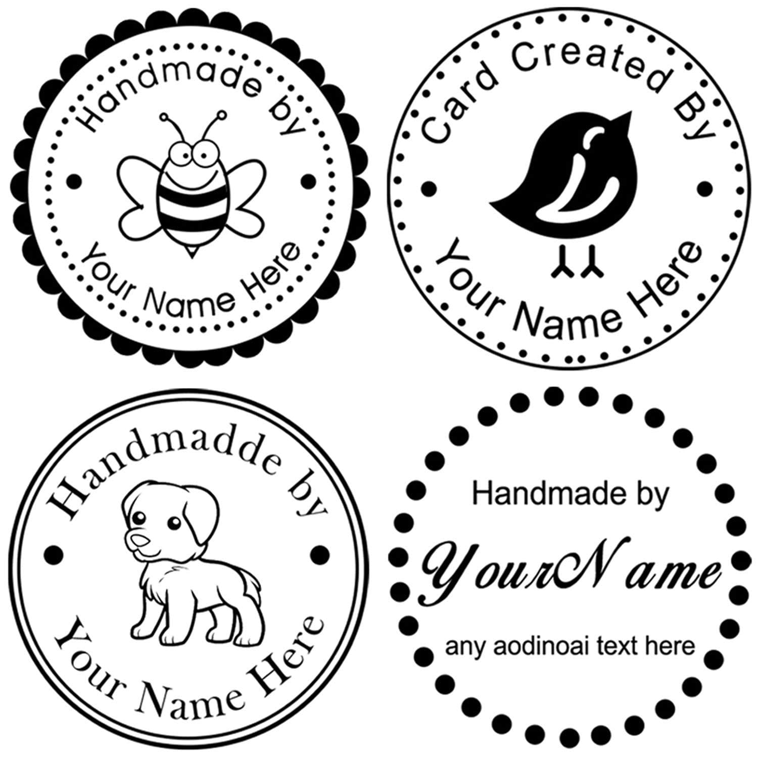 Custom Stamps Personalized - Handmade Stamp Round 1-5/8" Diameter