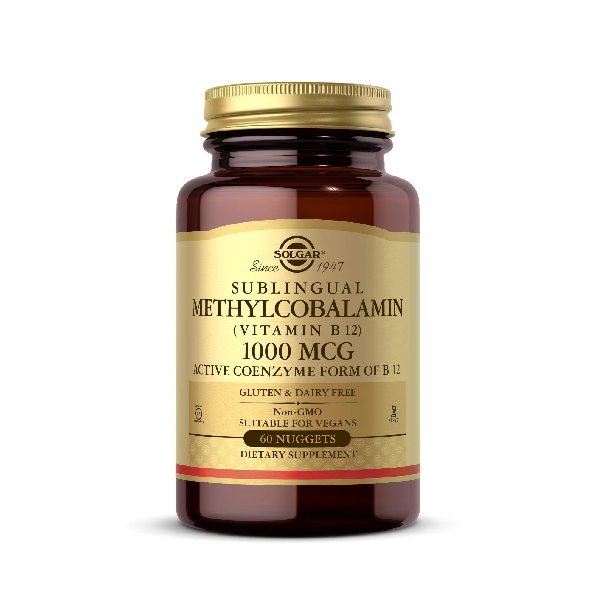 Solgar Methylcobalamin (Vitamin B12) 1000 Mcg Nuggets, 60 Count
