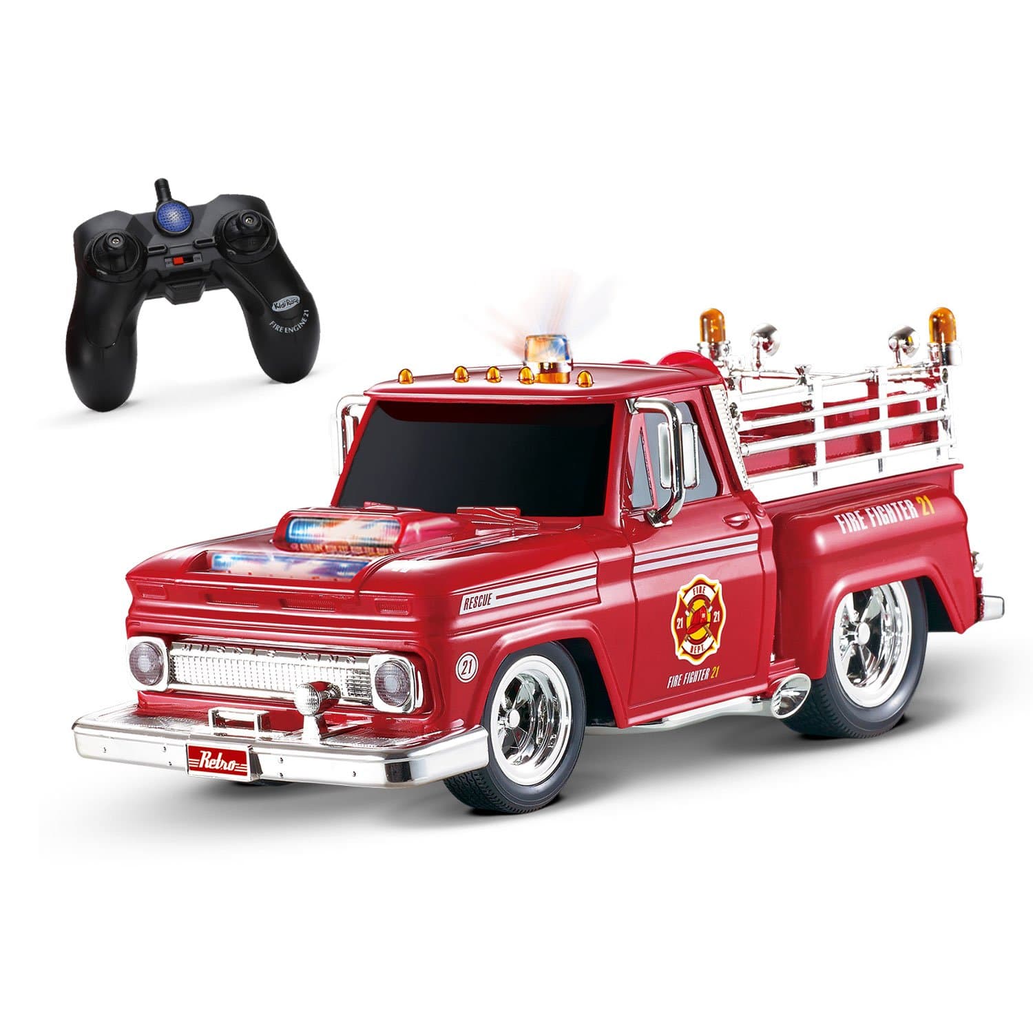 KidiRace RC Remote Control Fire Engine Truck, Rechargeable RC Car, Durable, Easy To Control