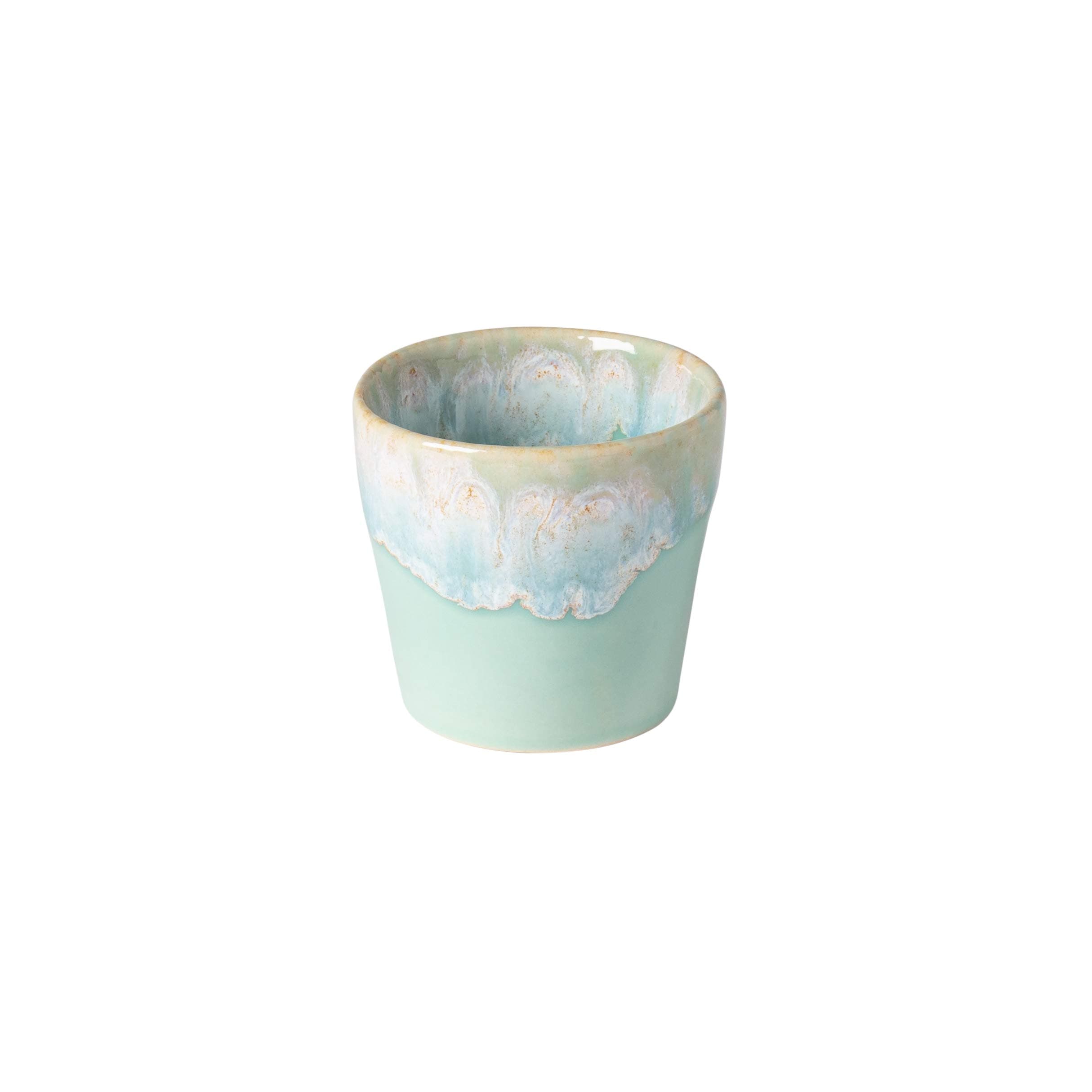 COSTA NOVA Stoneware Ceramic Dish Grespresso Collection Espresso Cups 2-Piece Set, 3 oz (Aqua)