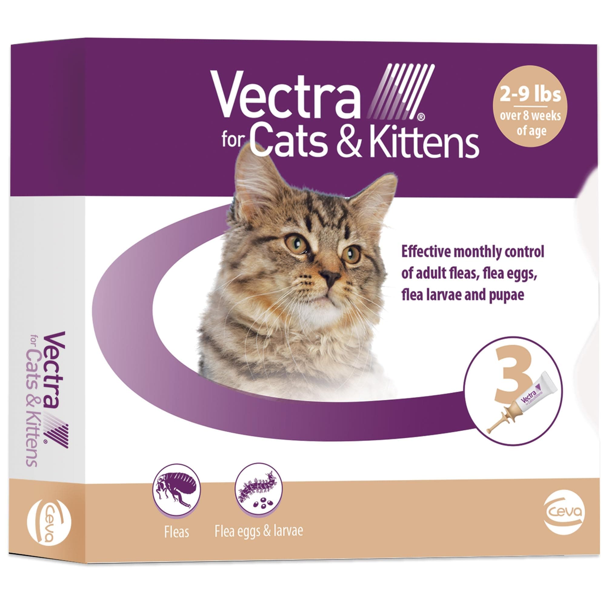 for Cats & Kittens Flea Treatment & Prevention for Small Cats (2-9 lbs.) 3-Month Supply