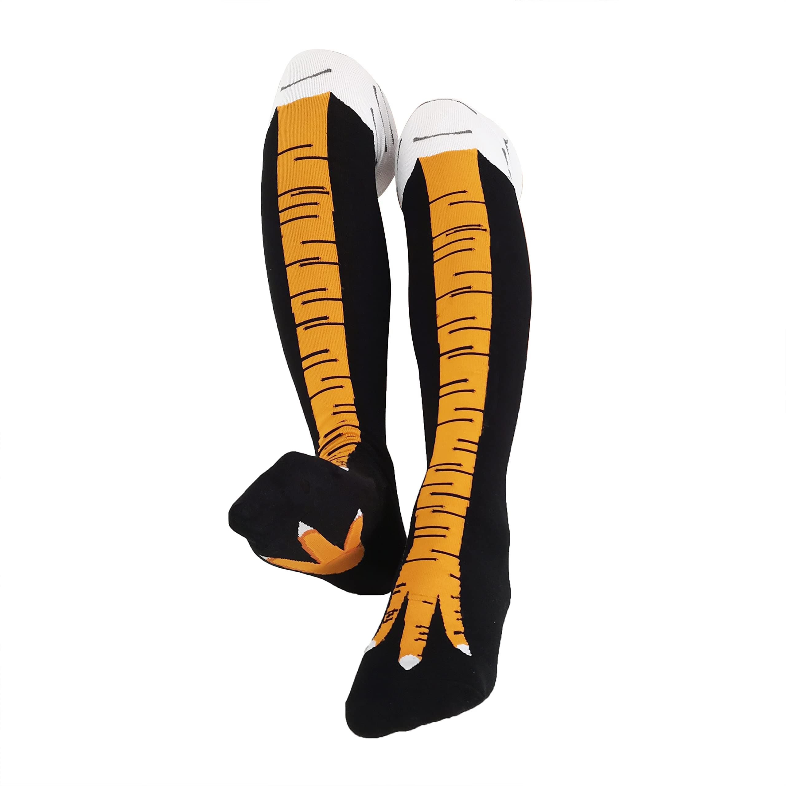 Crazy Funny Chicken Leg Socks for Women Men Novelty Chicken Feet Socks White Elephant Gifts for Adults Gag Gifts