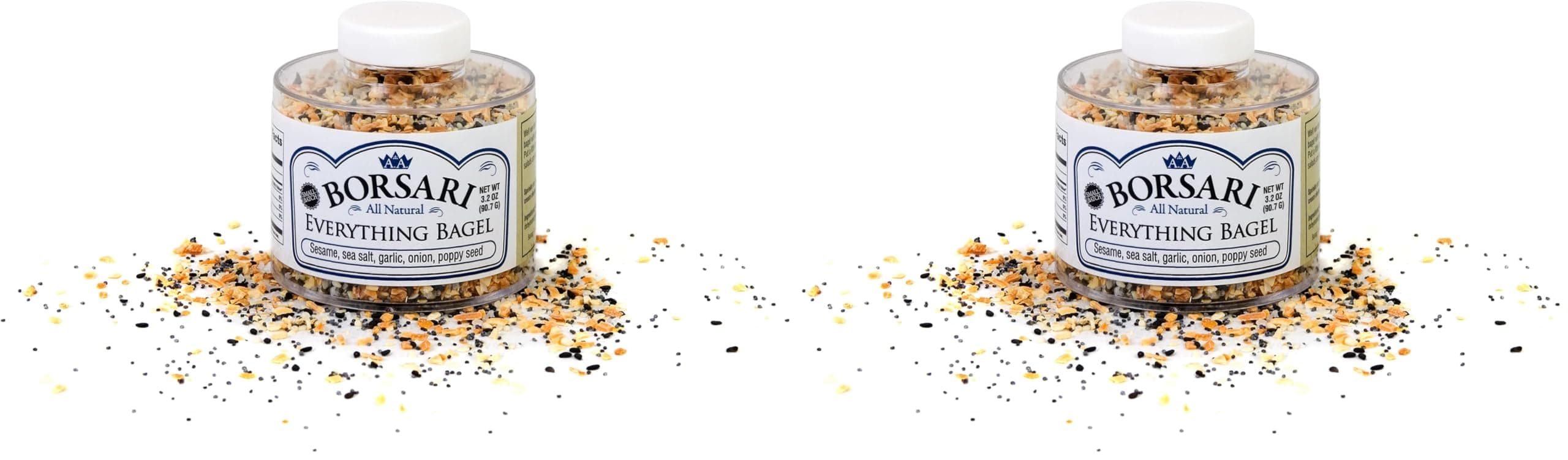 Borsari Everything Bagel Seasoning, 3.2 OZ (Pack of 2)