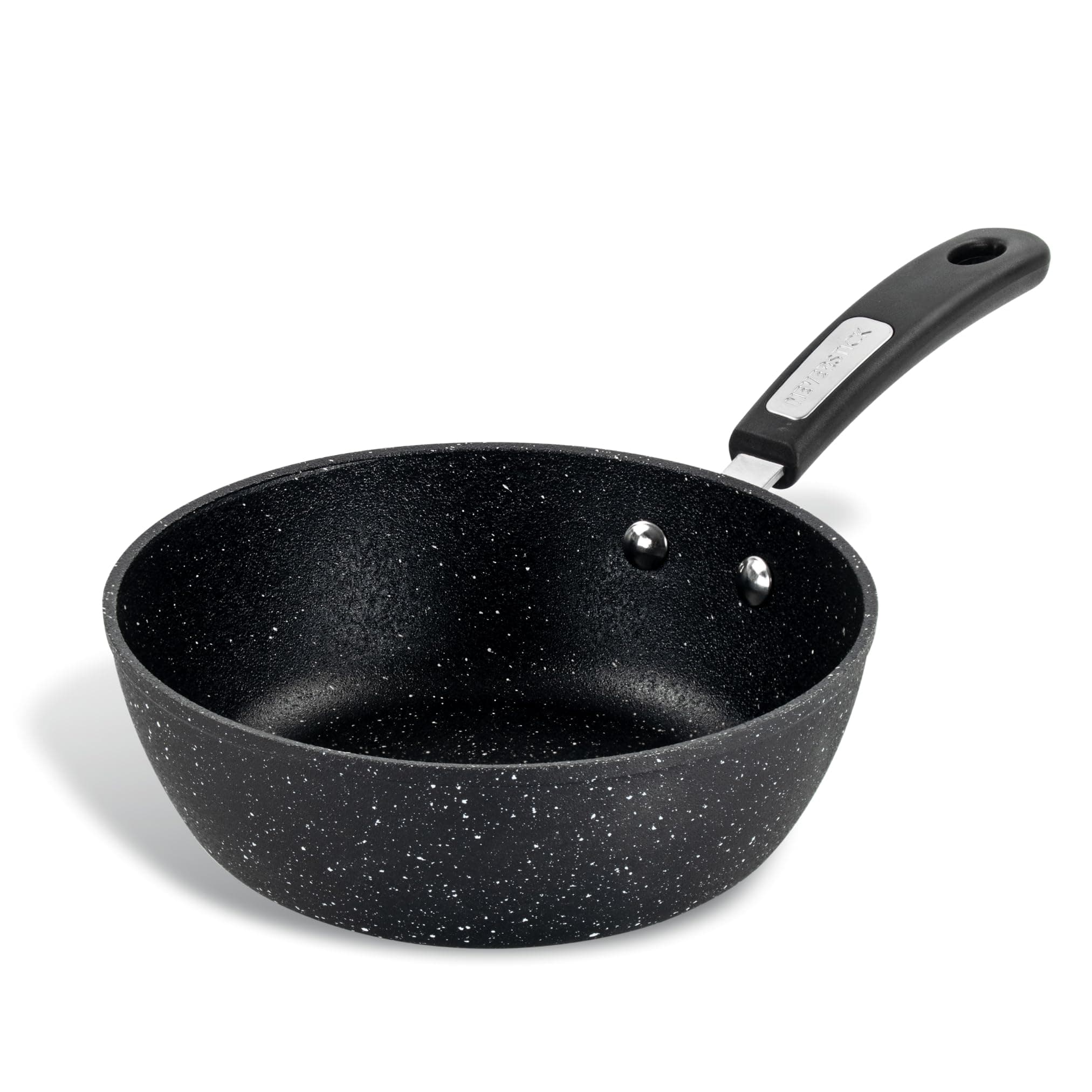 Scoville NEVERSTICK 20cm Wok Pan, Small Non-Stick Wok, Deep Stir-Fry Pan, Suitable for All Hobs Including Induction, Cool-Touch Handle, Dishwasher Safe, PFOA Free, Aluminium, Black