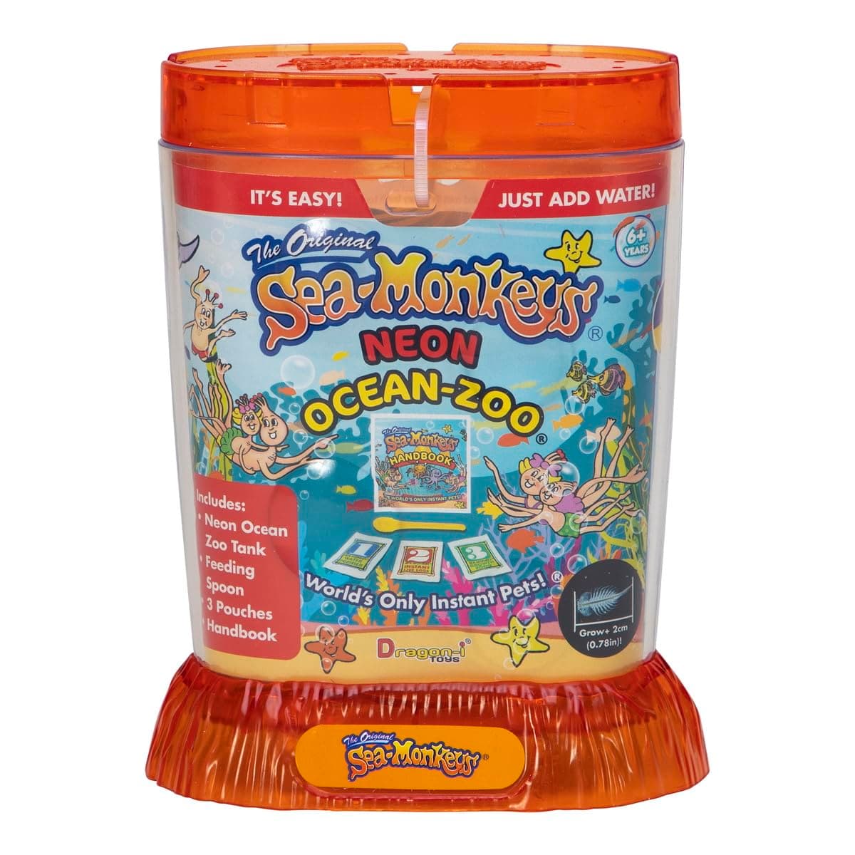 Sea Monkeys Ocean Zoo Neon - World's Only Instant Pets® - Assorted Colors - Ages 6+ (Pack of 1)