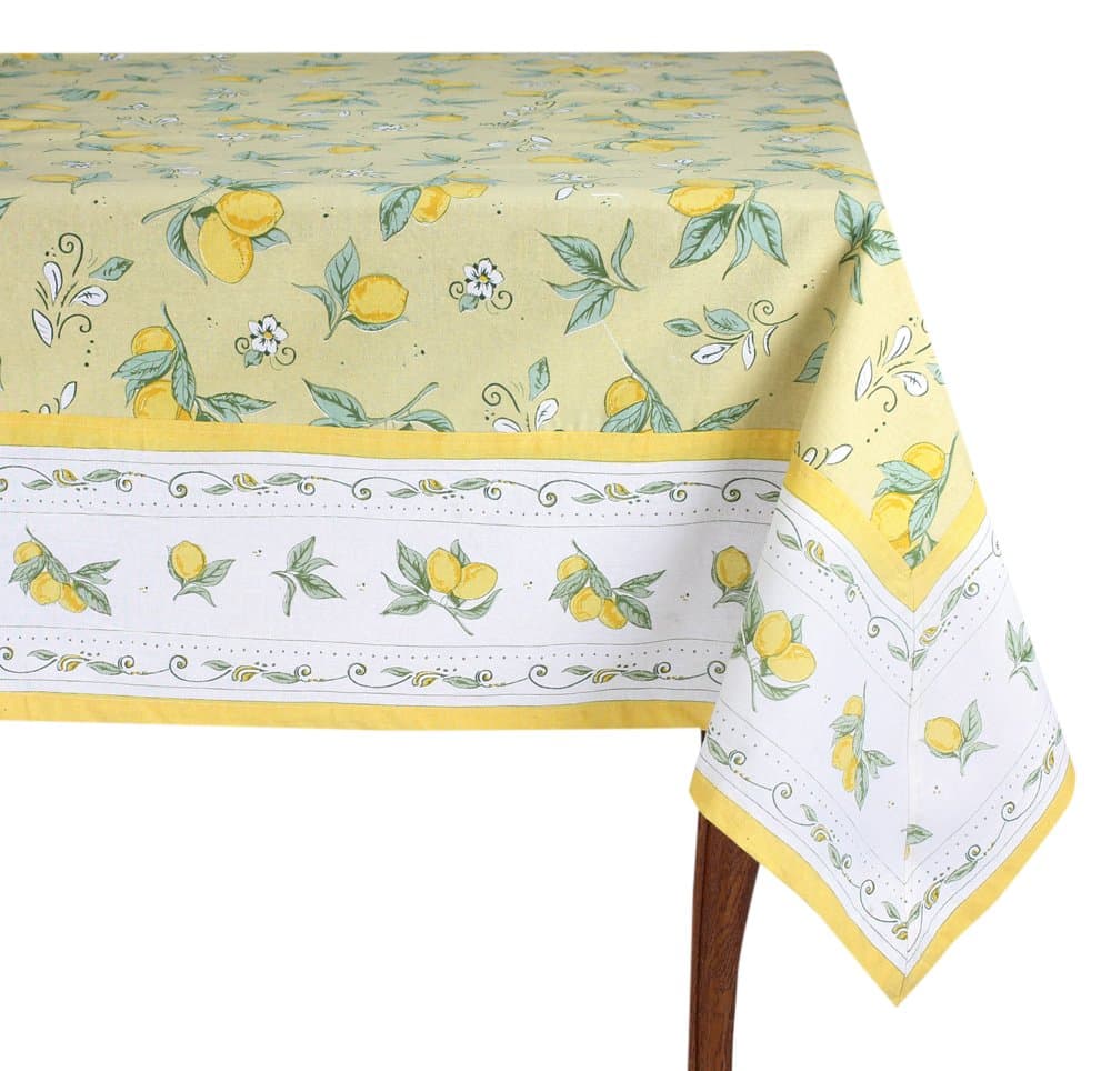 Mahogany Lemon Rectangle Tablecloth, Dijon Yellow