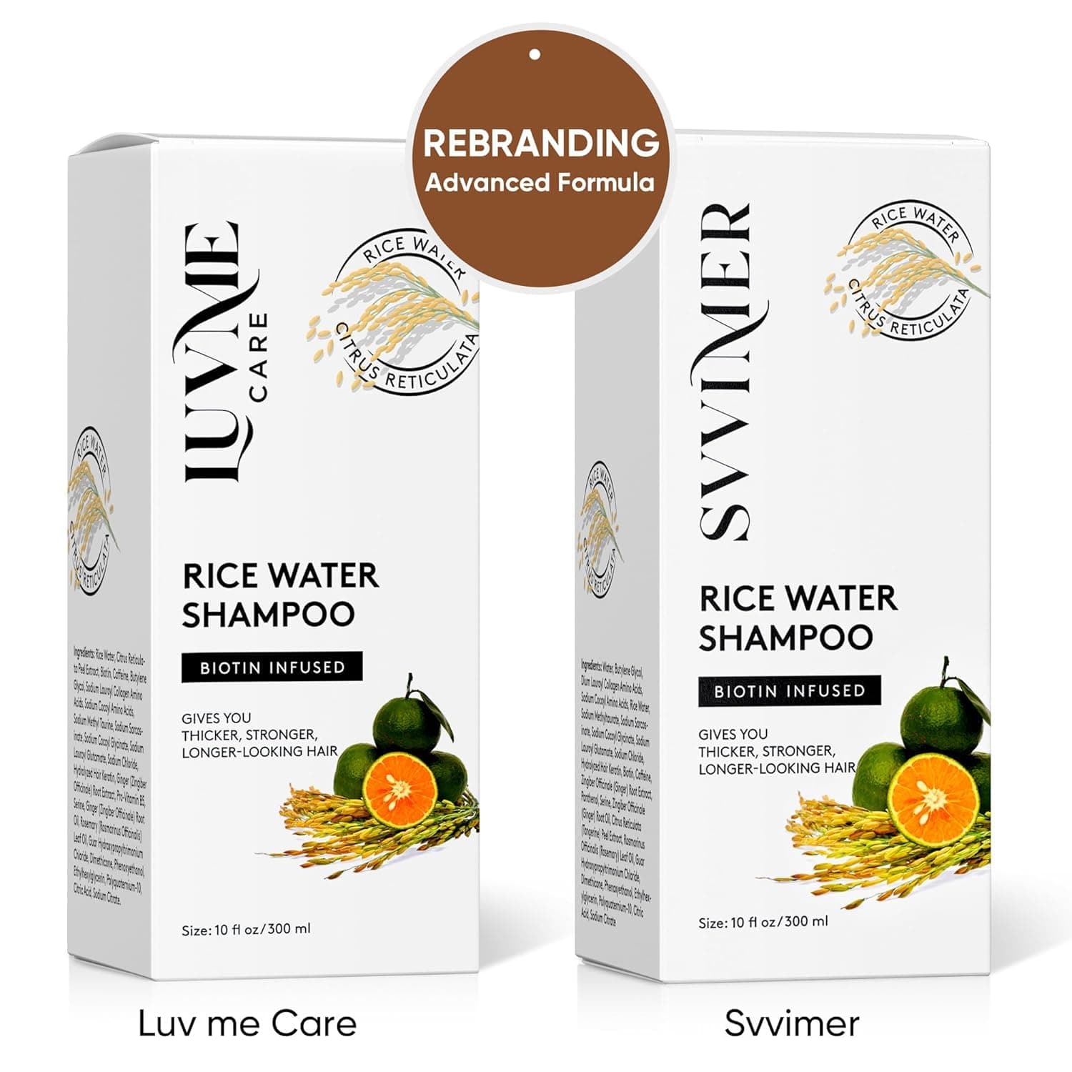 Luv Me Care Rice Water Hair Growth Shampoo With Biotin,Rice Water Hair Shampoo for Hair Growth for Thinning Hair and Hair Loss, All Hair Types, Men and Women 10 Fl Oz