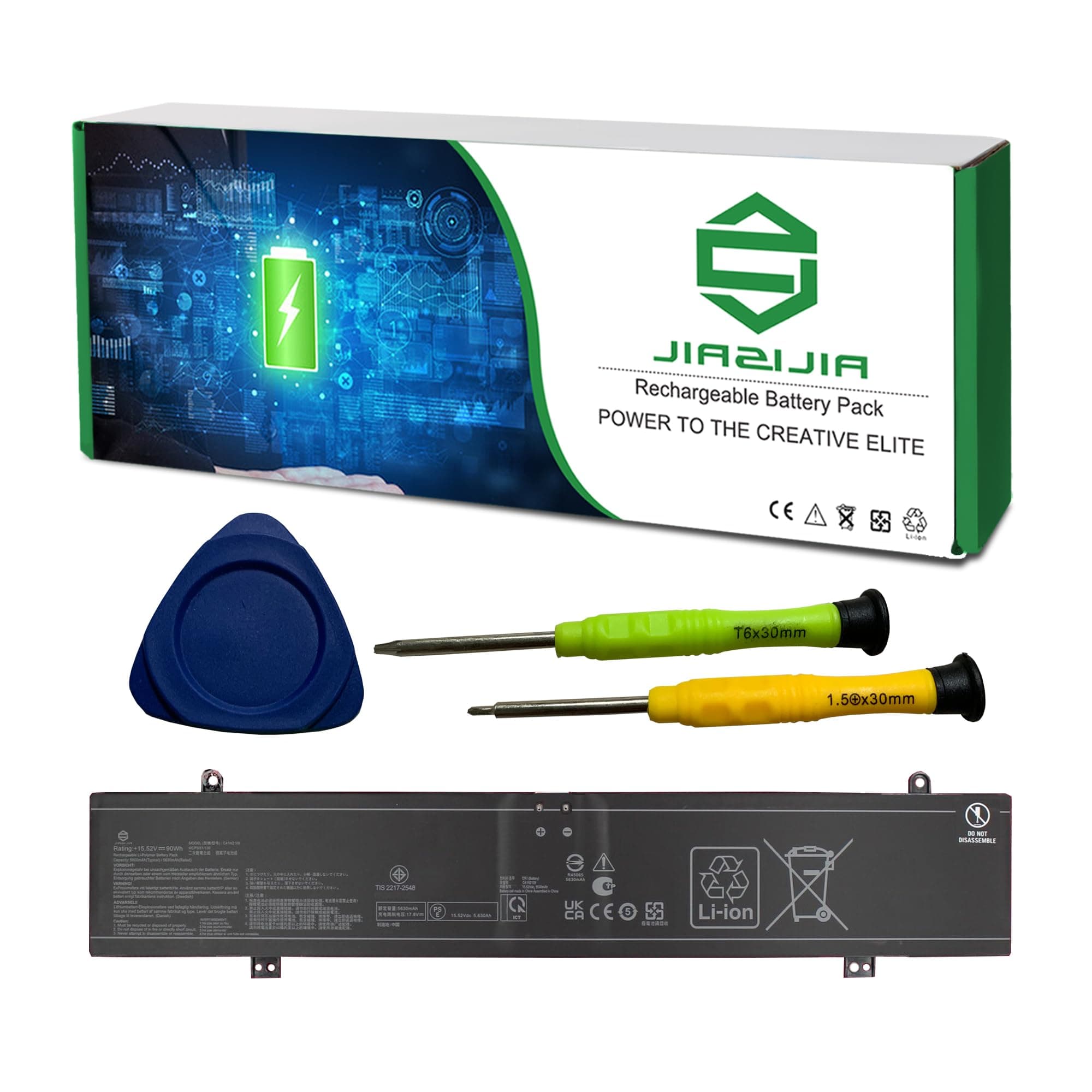 C41N2109 Laptop Battery Replacement for Asus Rog Flow X16 GV601RE GV601RM GV601VI GV601VU GV601VV G16 G614JI G614JU G614JV G614JZ G18 G814JI G814JU Strix Scar 16 G634JY Series 15.52V 90Wh