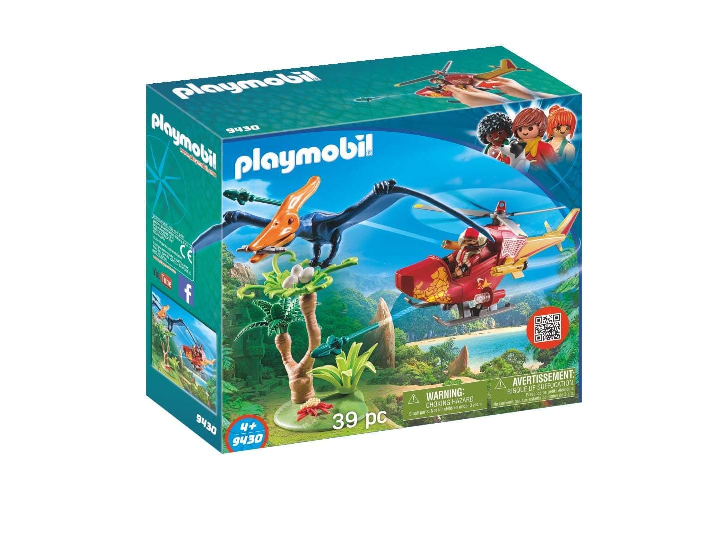 Dinos Adventure Copter With Pterodactyl, Multi-Colour, 9430