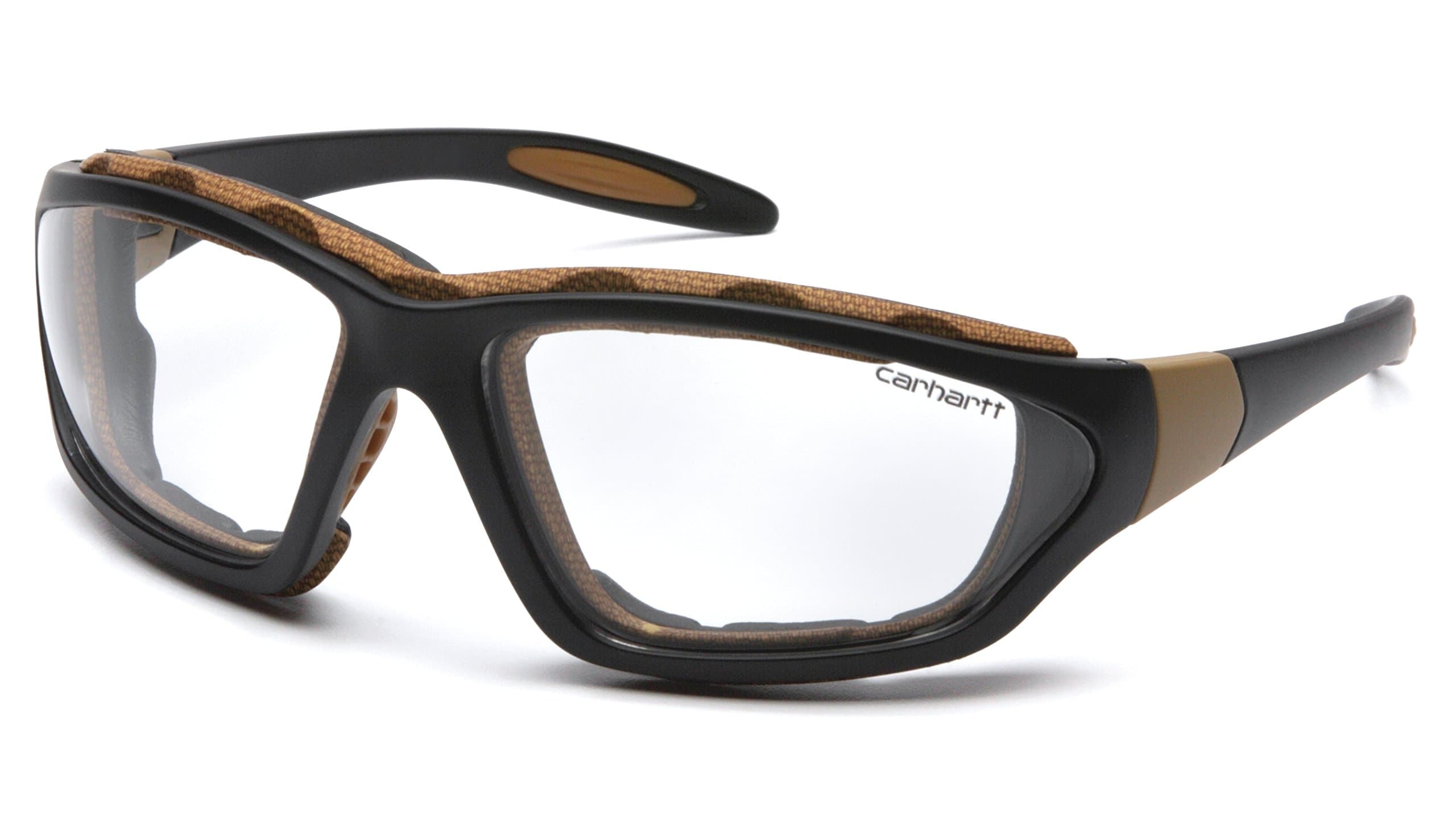 Carthage Safety Eyewear with Vented Foam Carriage, Clear Anti-Fog Lens
