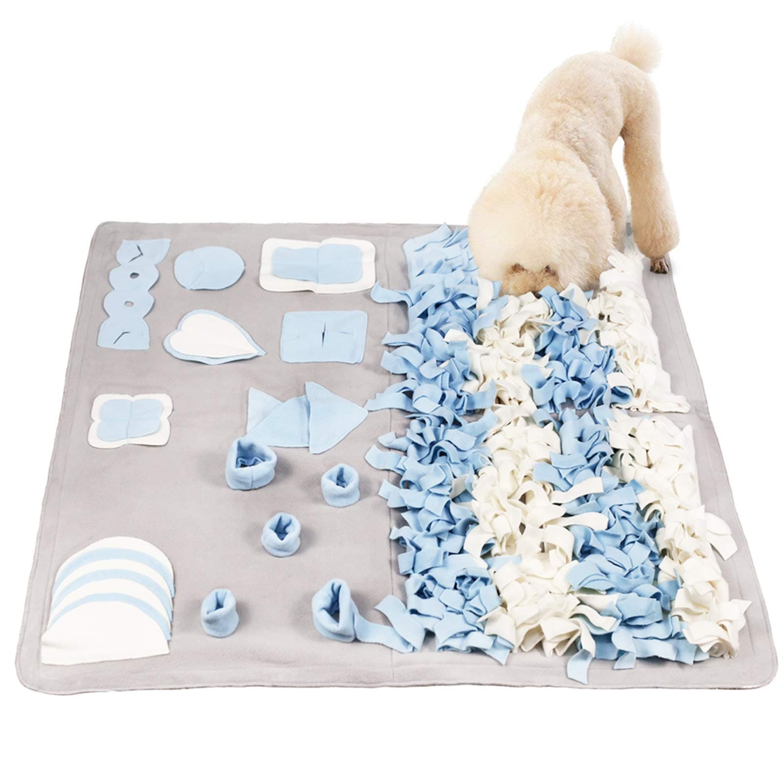 Snuffle Mat for Small Large Dogs (39.4" x 39.4") - Nosework Feeding, Easy to Fill, Machine Washable Training, Pet Activity/Toy/Play, Great for Stress Release - L