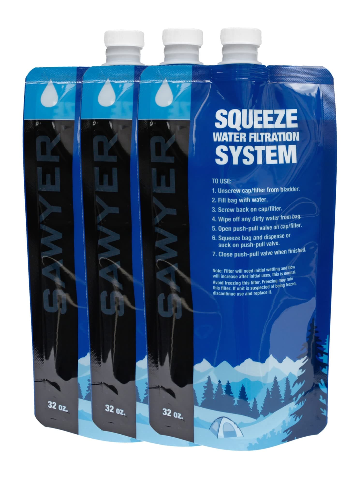 Sawyer Products Squeezable Pouches for Squeeze Water Filtration System