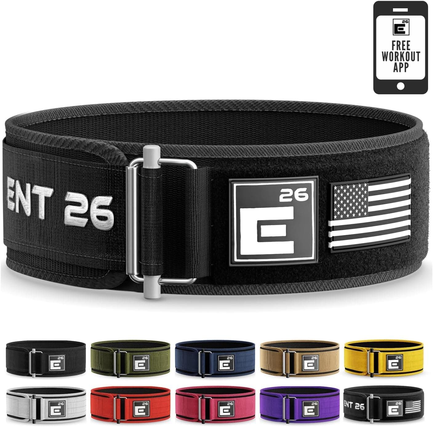 Self-Locking Weight Lifting Belt - Premium Weightlifting Belt for Serious Functional Fitness, Weight Lifting, and Olympic Lifting Athletes - Lifting Support for Men and Women - Deadlift Training Belt