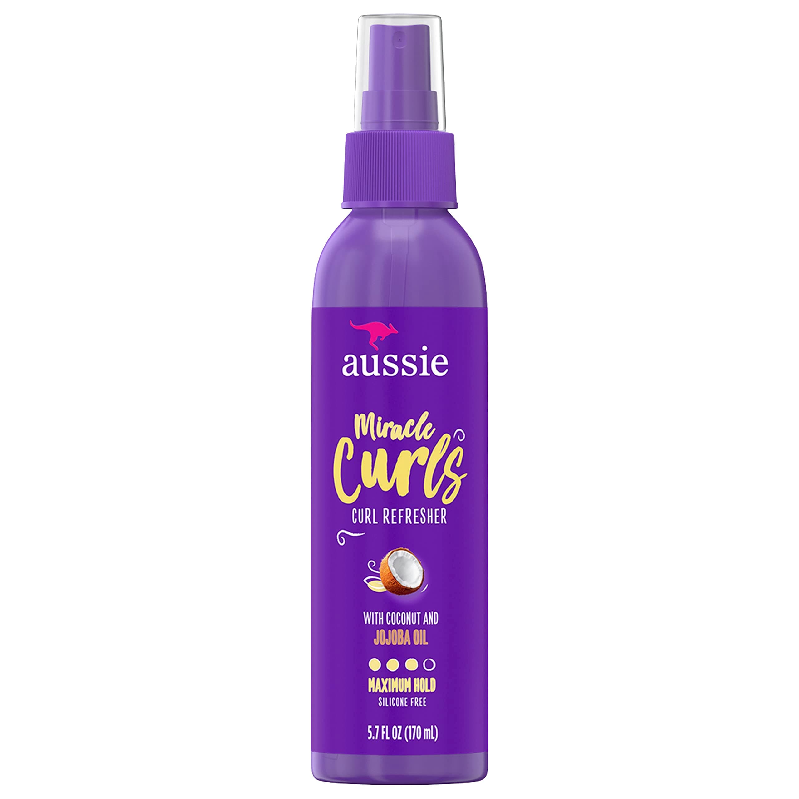Aussie Miracle Curls Refresher Spray Gel With Coconut & Jojoba Oil 5.7 Fl oz, (170 ml)
