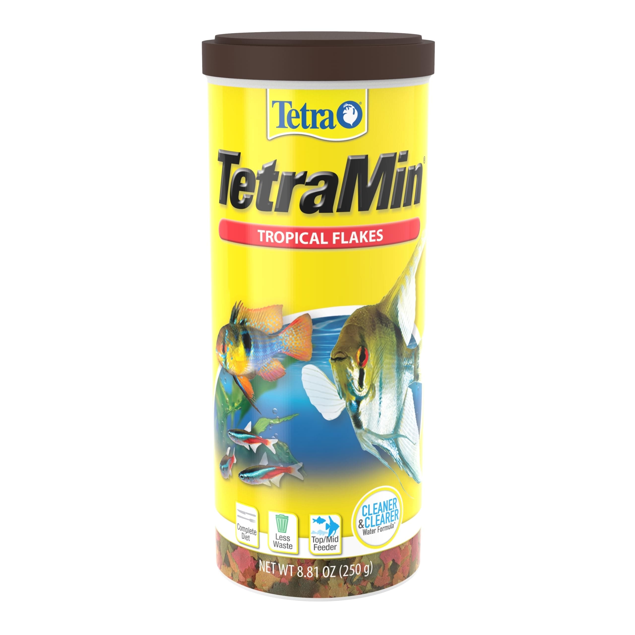 TetraMin® Tropical Flakes Nutritionally Balanced Diet for Tropical Aquarium Fish, Fish Food for Tropical Fish, 8.81 Ounces