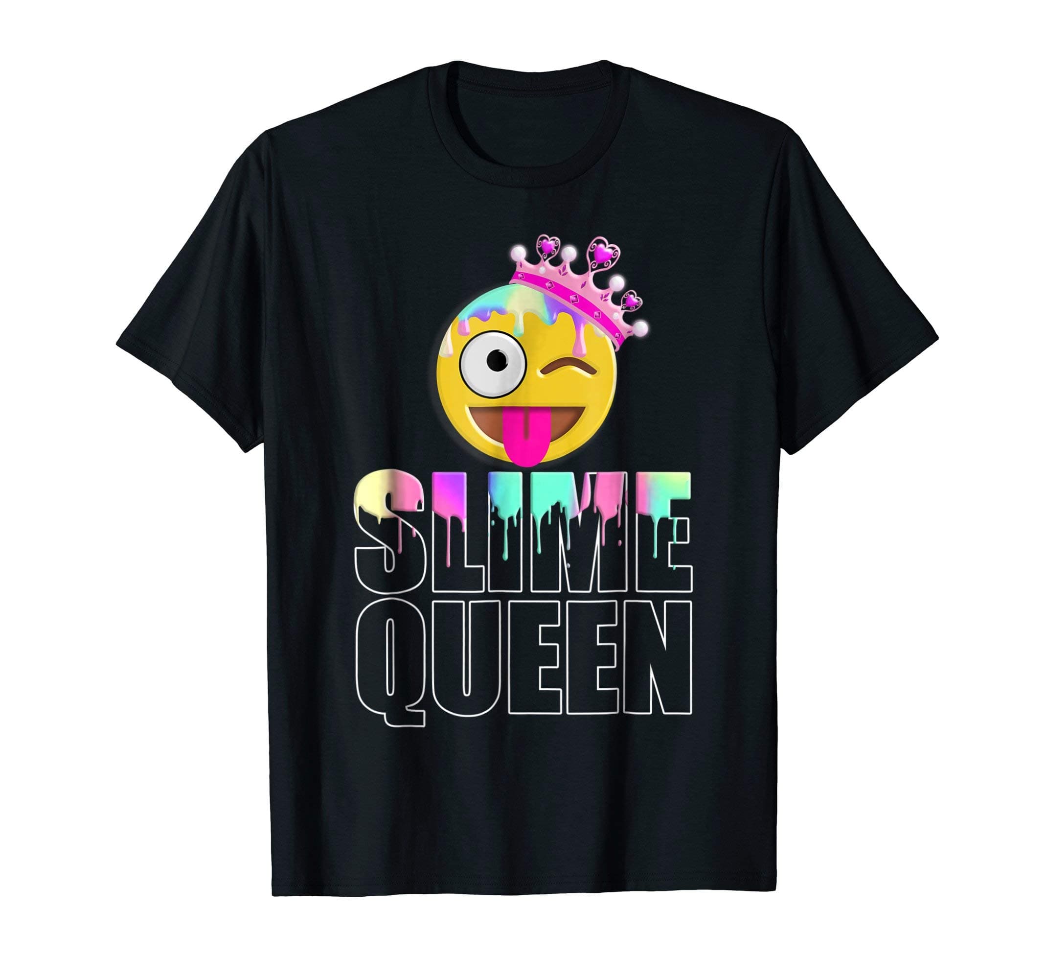 Slime Queen Crazy Emoticon Pastel Dripping Slimey T-Shirt
