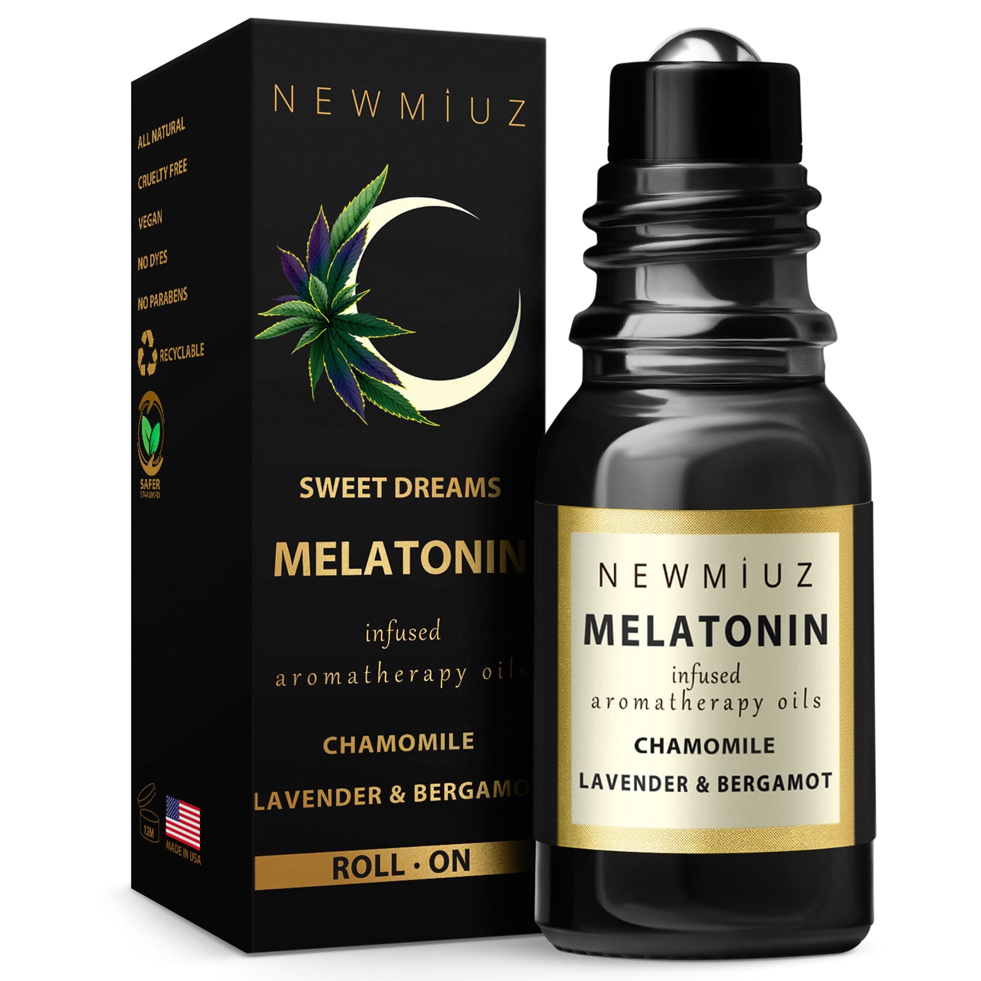 Melatonin Deep Sleep Essential Oil Roll On Calming Aromatherapy Stick Lavender Bergamot Frankincense Chamomile Relaxation Anti Stress Gifts Women Men