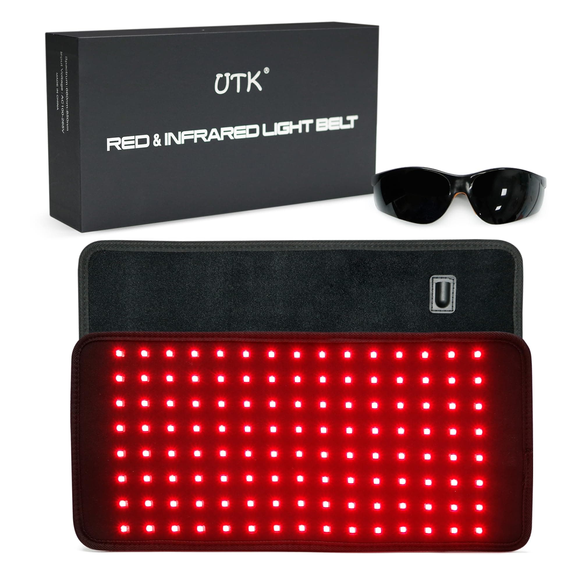 Red Light Therapy Pad for Body Pain Relief, LED 660&850nm Wearable Wrap Deep Therapy Belt with Timer Function Relieve Back Shoulder Pain