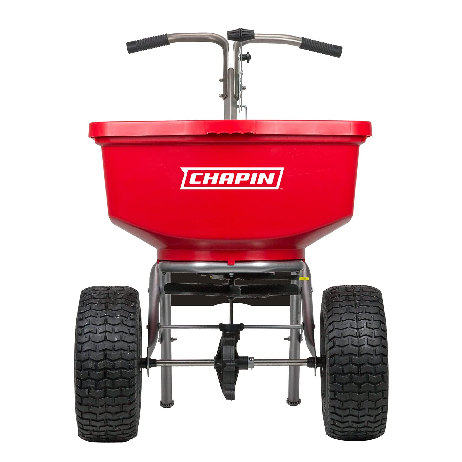 8400C 100 Lb. Capacity Made in USA Professional Spreader with Stainless Steel Frame, Red