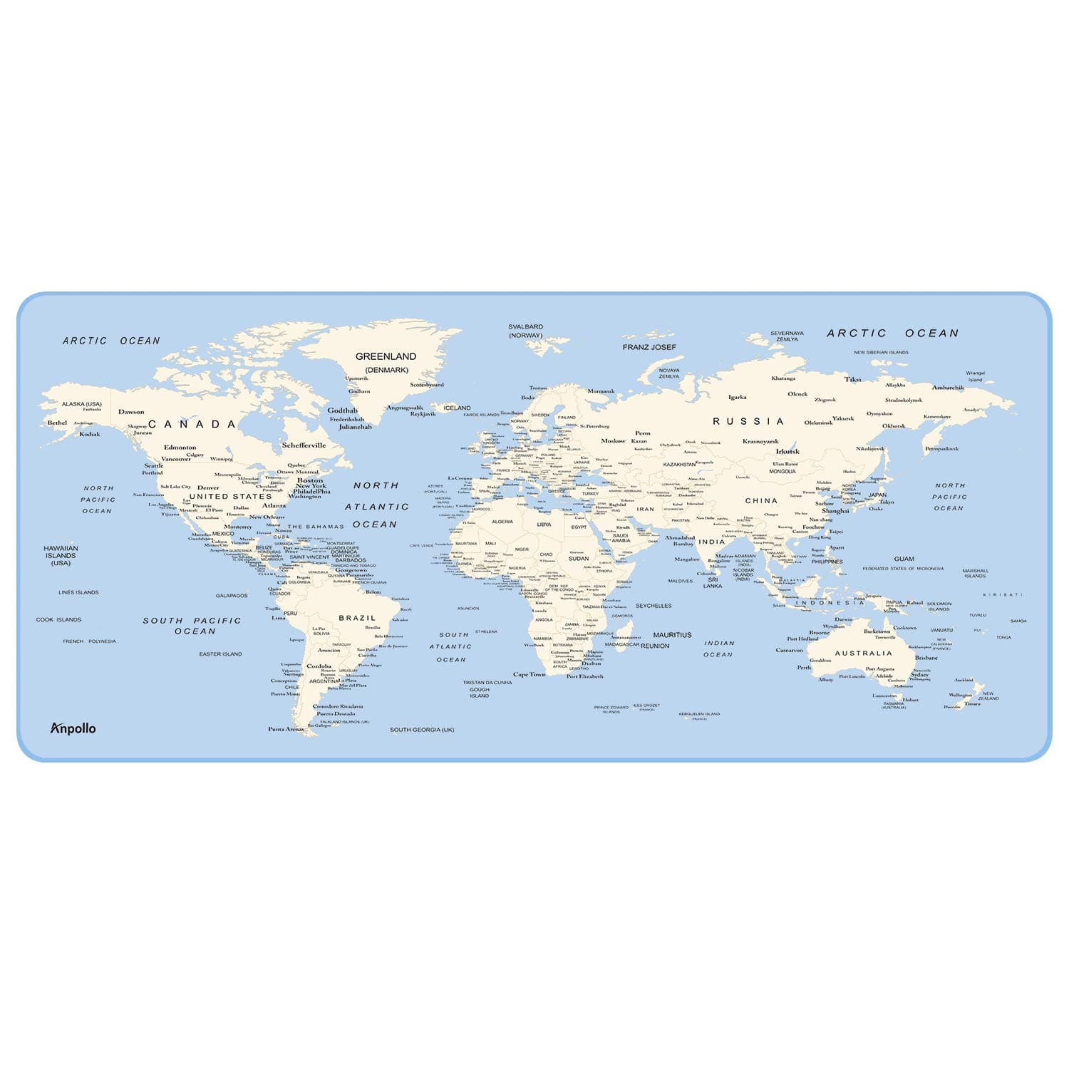 Large Gaming Mouse Pad Extended Mousepad with Durable Mouse Pad XXL with Stitched Edges Ideal for Desk Cover Computer Keyboaed PC and Laptop World Map