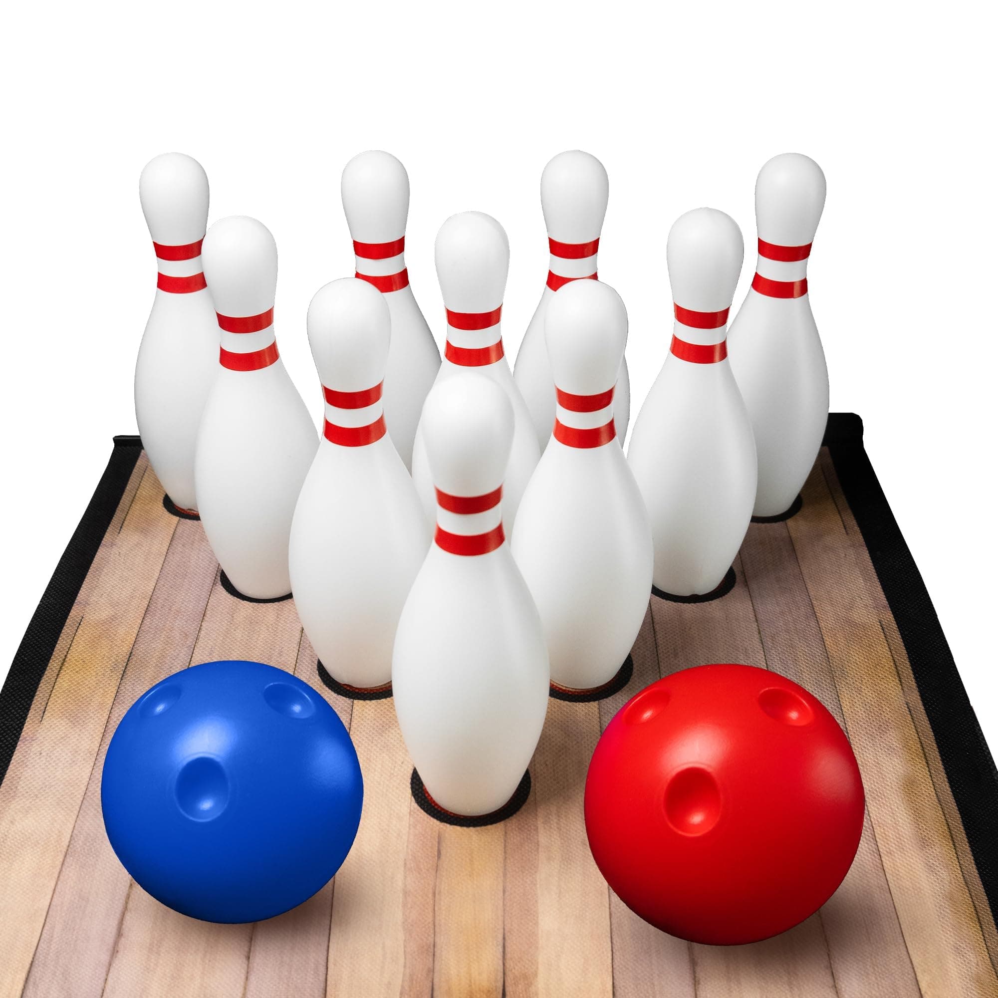 ActiveJoy - Mini Kids Bowling Set - Bowling Games for Kids Indoor - Bowling Alley Toy with Lane, 10 pins, 2 Balls for Family & Friends - 2-5 Years Old.