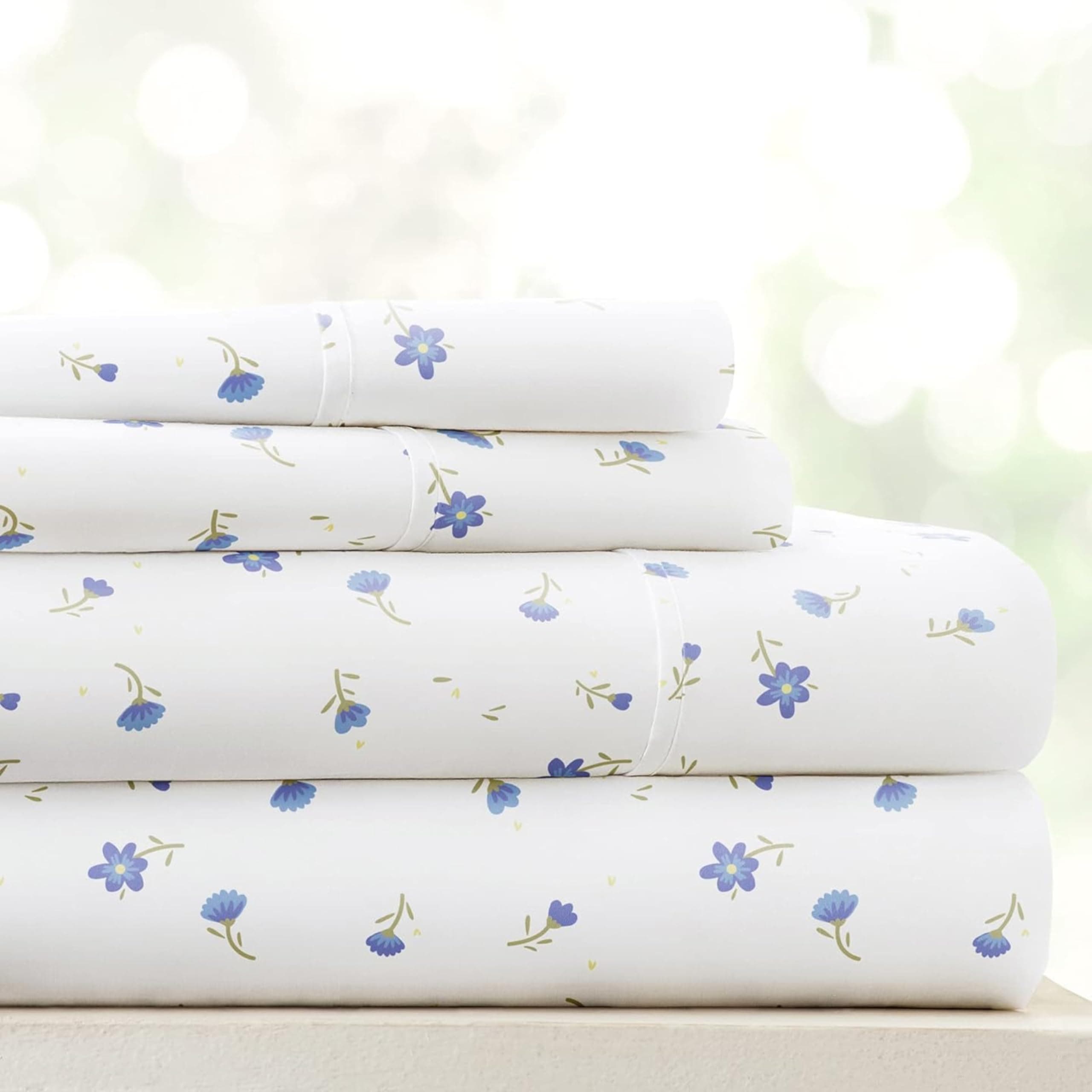 Hotel Collection Ieh-4 Piece-SFL-CK-LB Home Collection Floral 4 Sheet Set, Calking