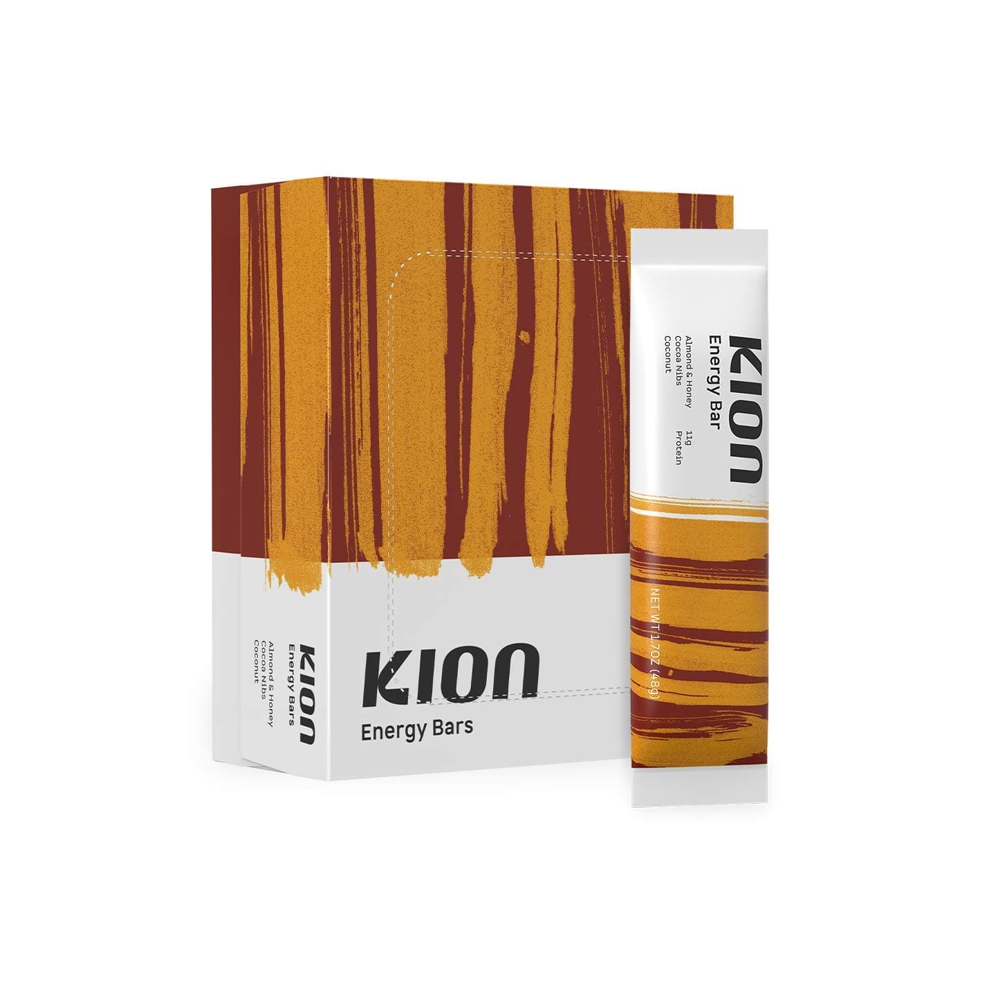 Kion Bar | Satisfying, Real-Food Energy Bar | Stable Energy and No Sugar Crashes | 12 Bar Box