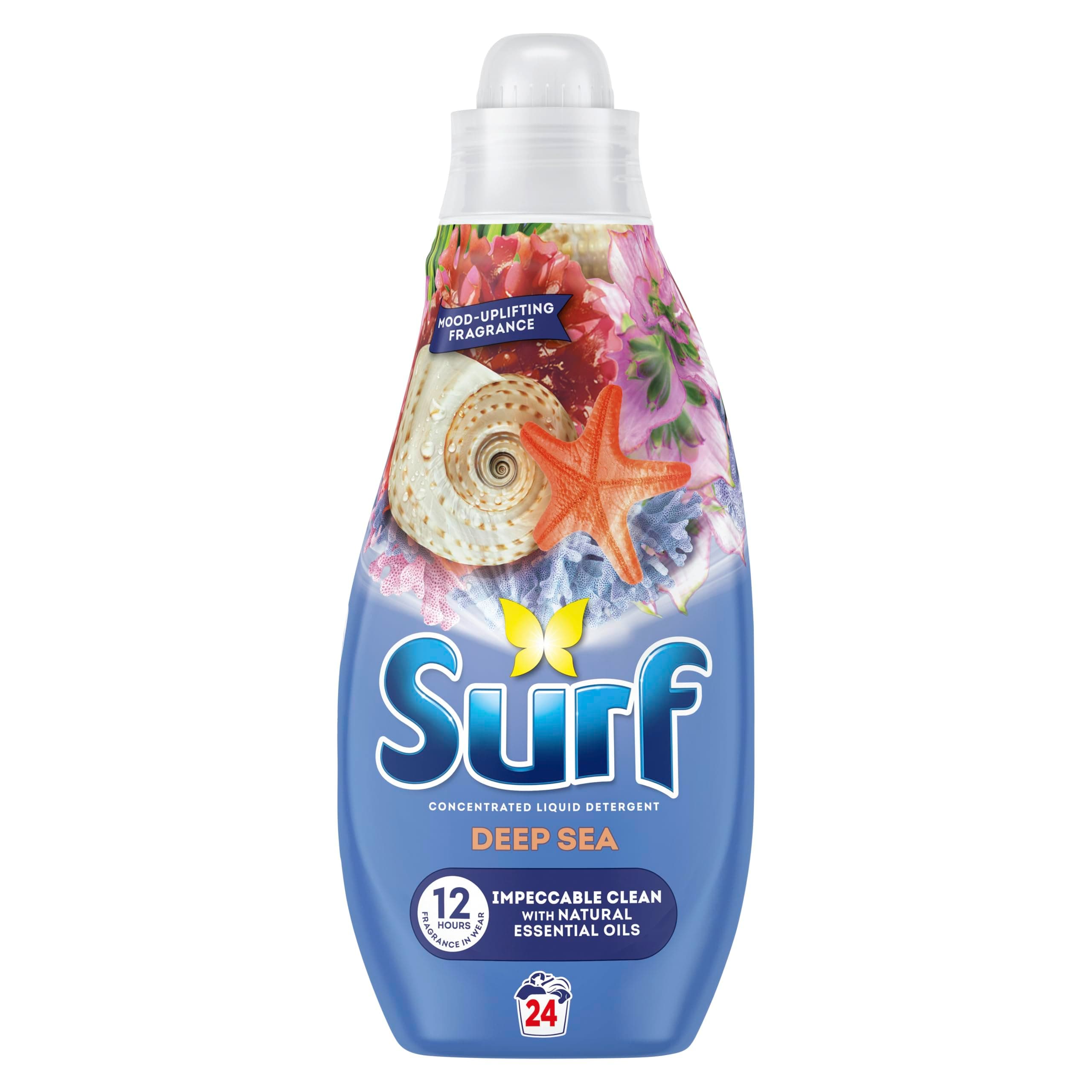 Surf Deep Sea Laundry Washing with a joy-infused fragrance & natural essential oils lasting up to 12 hours in wear Liquid Detergent for brilliantly clean results 24 washes