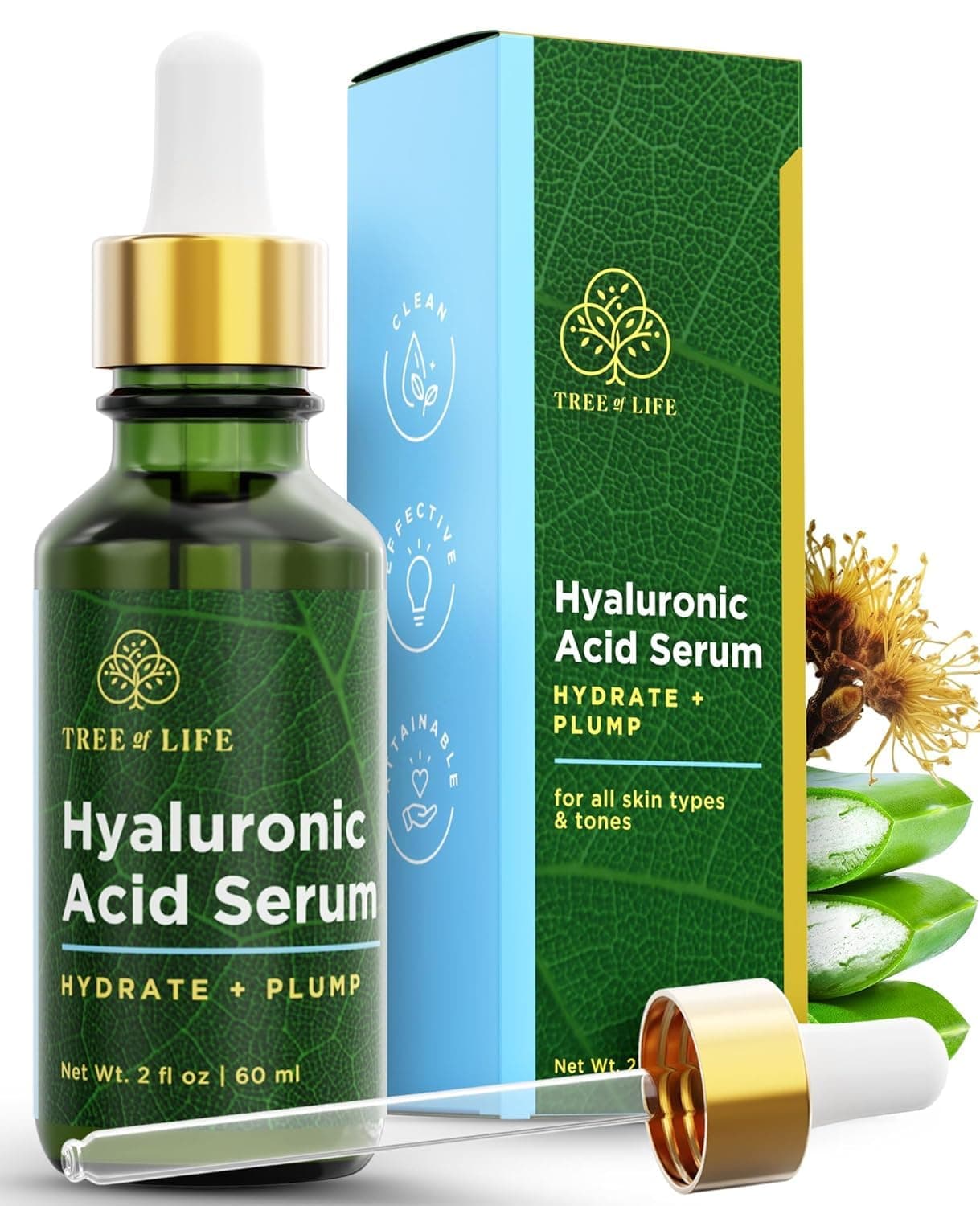 Hyaluronic Acid Serum for Skin - 2oz Double Size