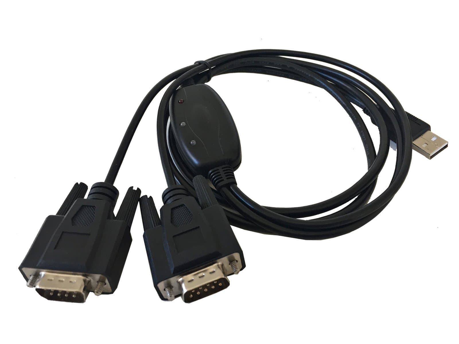 AYA 6Ft (6 Feet) USB to Dual Serial RS232 Converter Adapter FTDI FT2232H Chip Win, Mac, Linux