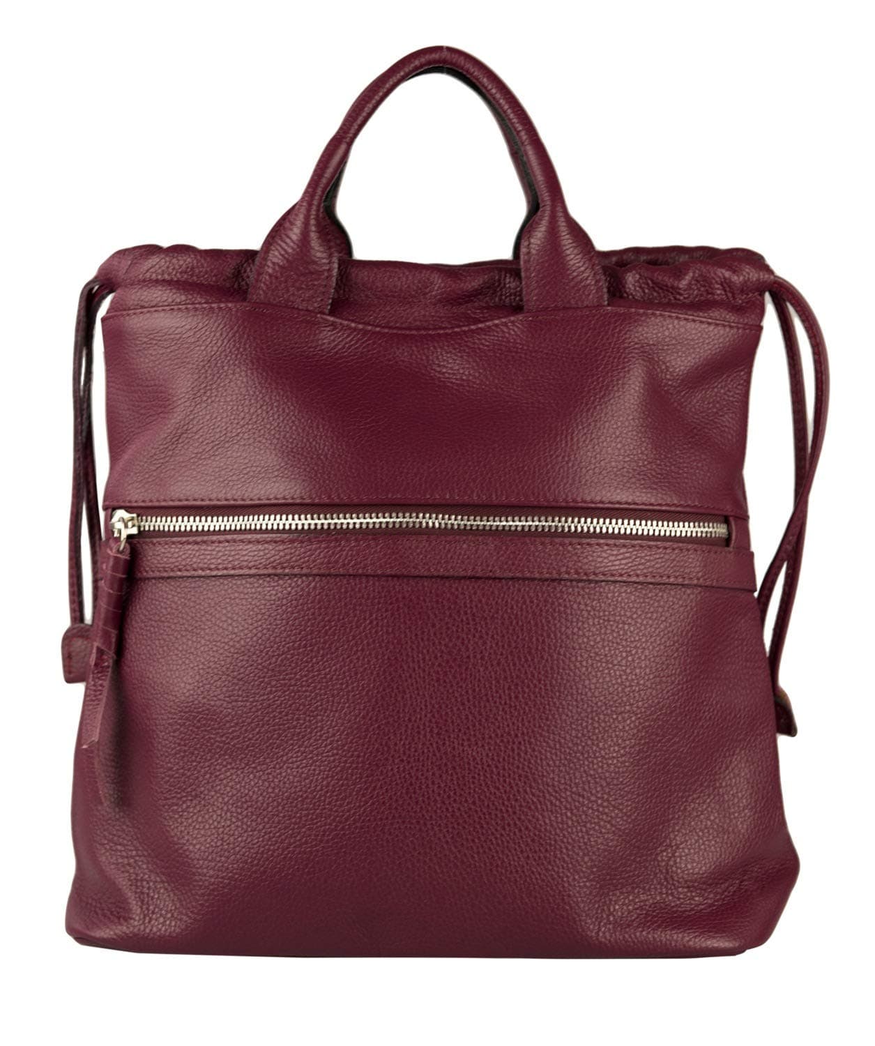 MASSIMA BARONI. Sicily Model. Convertible Backpack in Women's Shoulder Bag Made of Real Leather "Light Wrinkled Effect". Be Always Fashionable