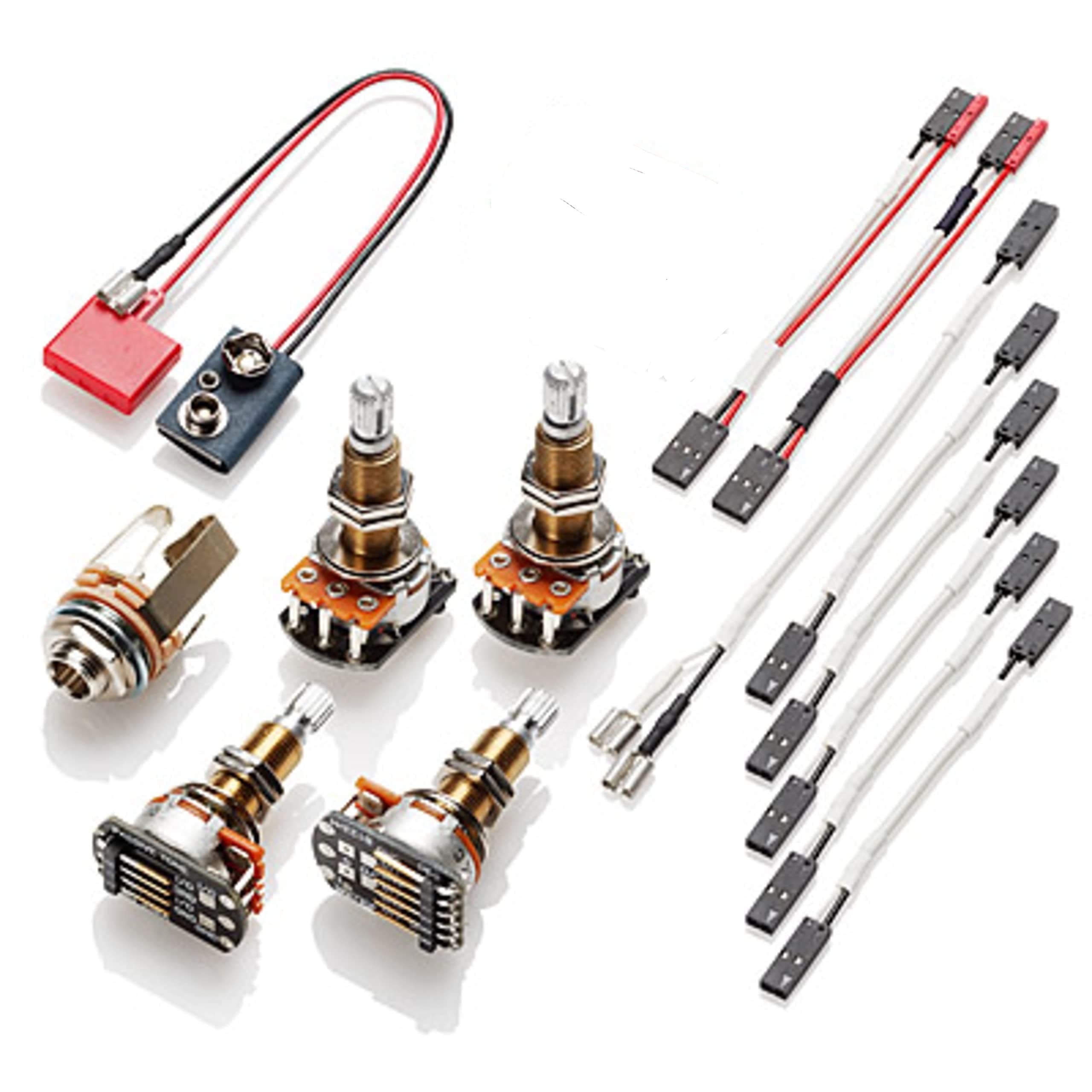 1-2 Pickup Conversion Wiring Kit Solderless Long Shaft (Les Paul) 19mm