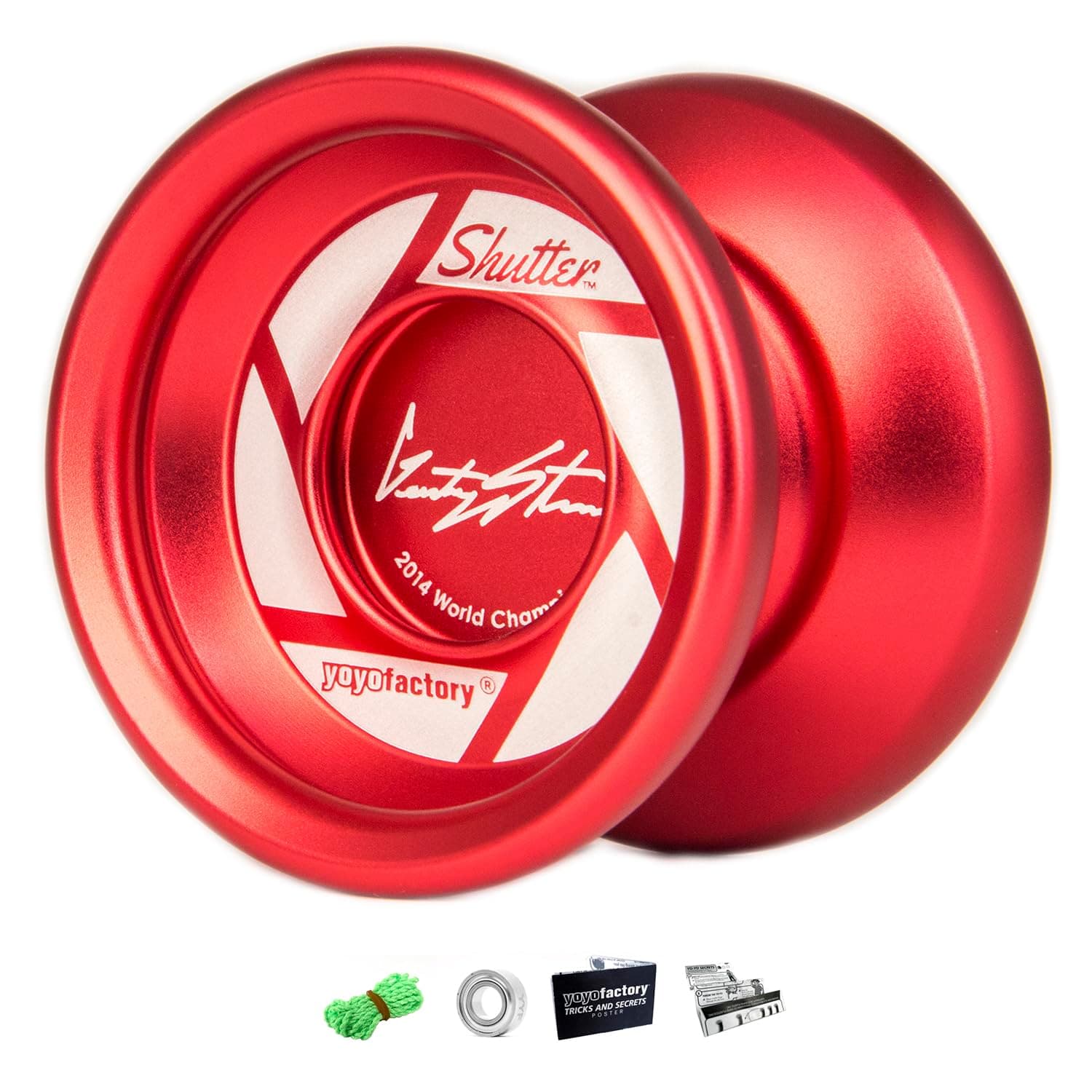 YoyoFactory SHUTTER Yo-Yo - Red (World Yoyo Champion Pro Model)