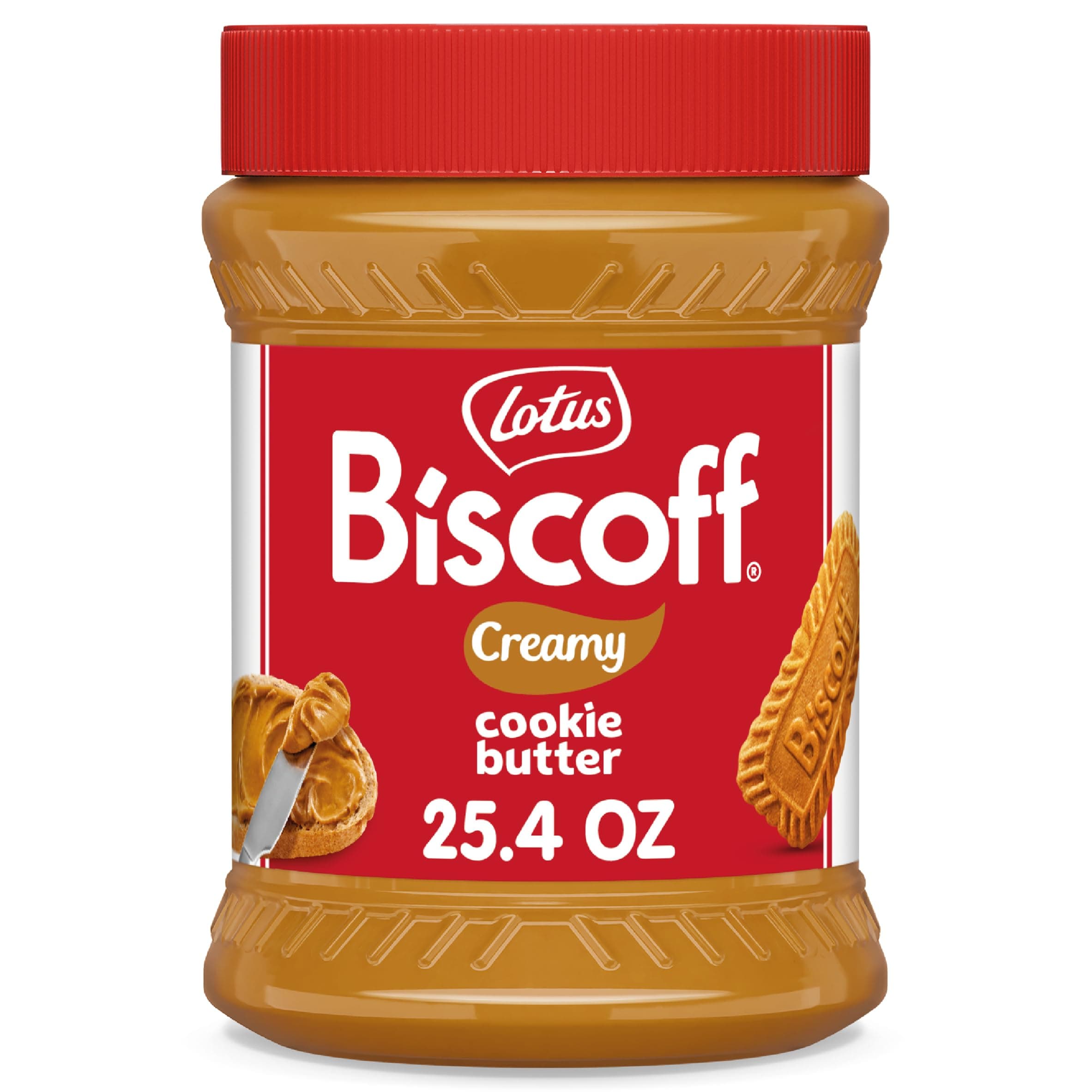 Lotus Biscoff Cookie Butter Spread, Creamy, non GMO + Vegan, 25.4oz